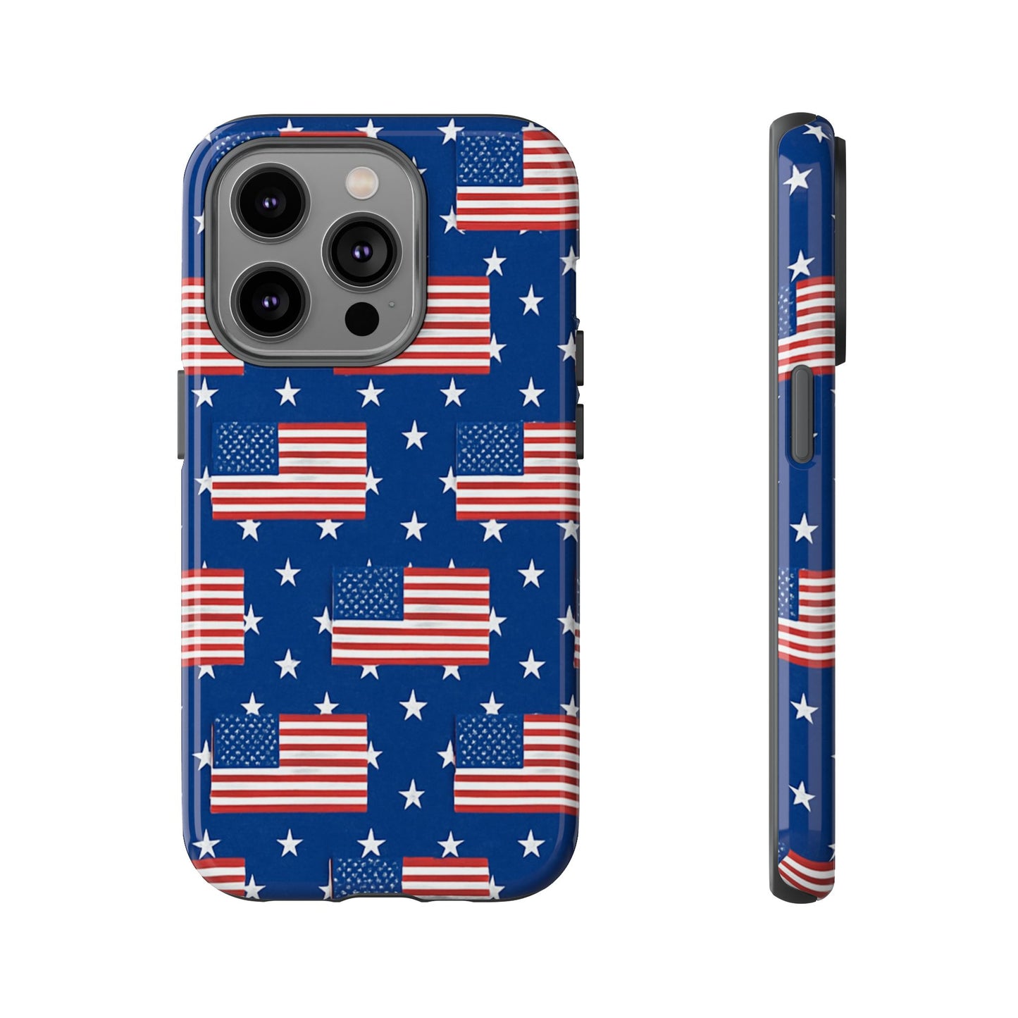 Patriotic Phone Case, Independence Day Accessories, American Flag Design, Star-Spangled Cover, Summer BBQ Gift