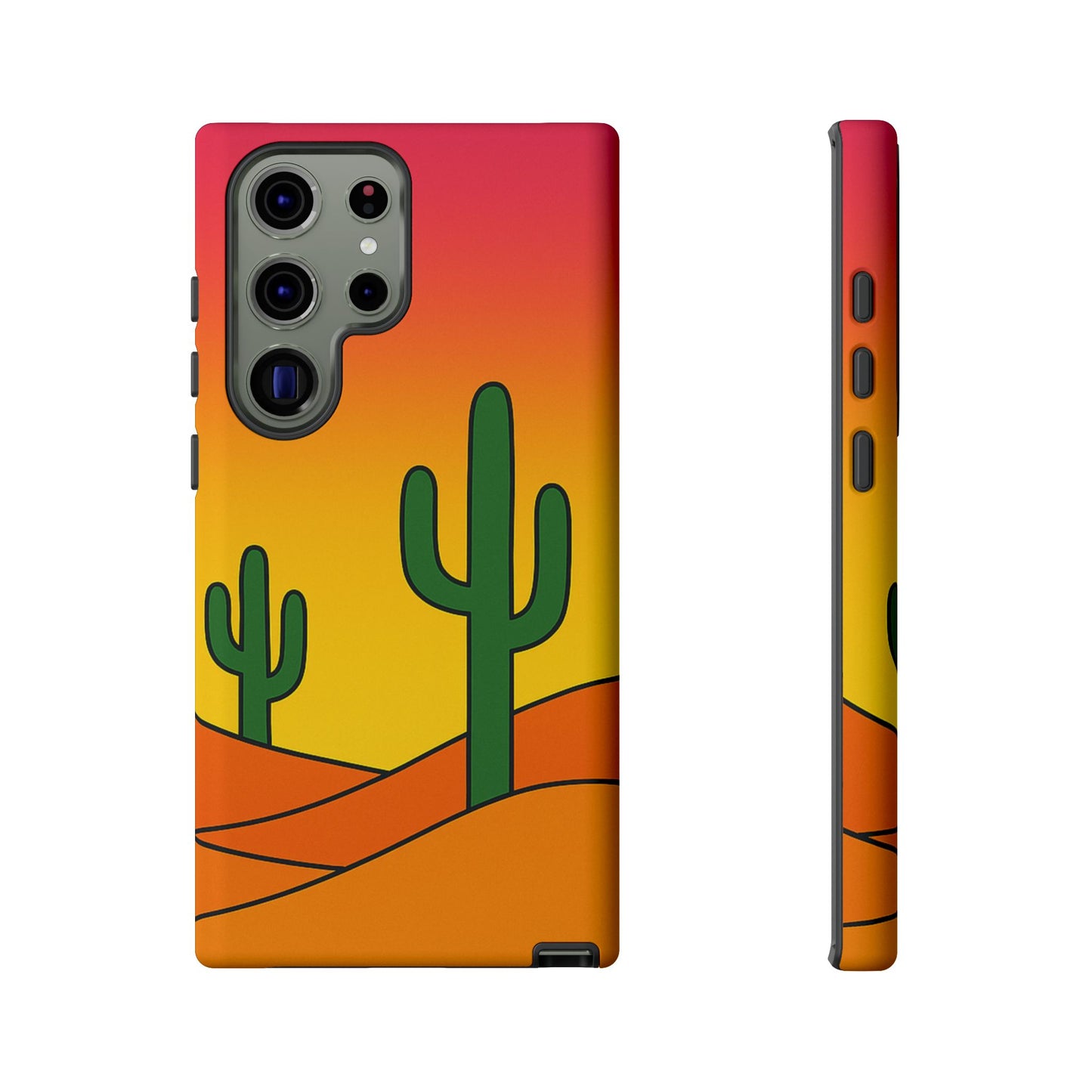 Desert Vibes Phone Case, Tough Cases, Cactus Design, Colorful Phone Cover, Summer Aesthetic, Unique Gift Idea