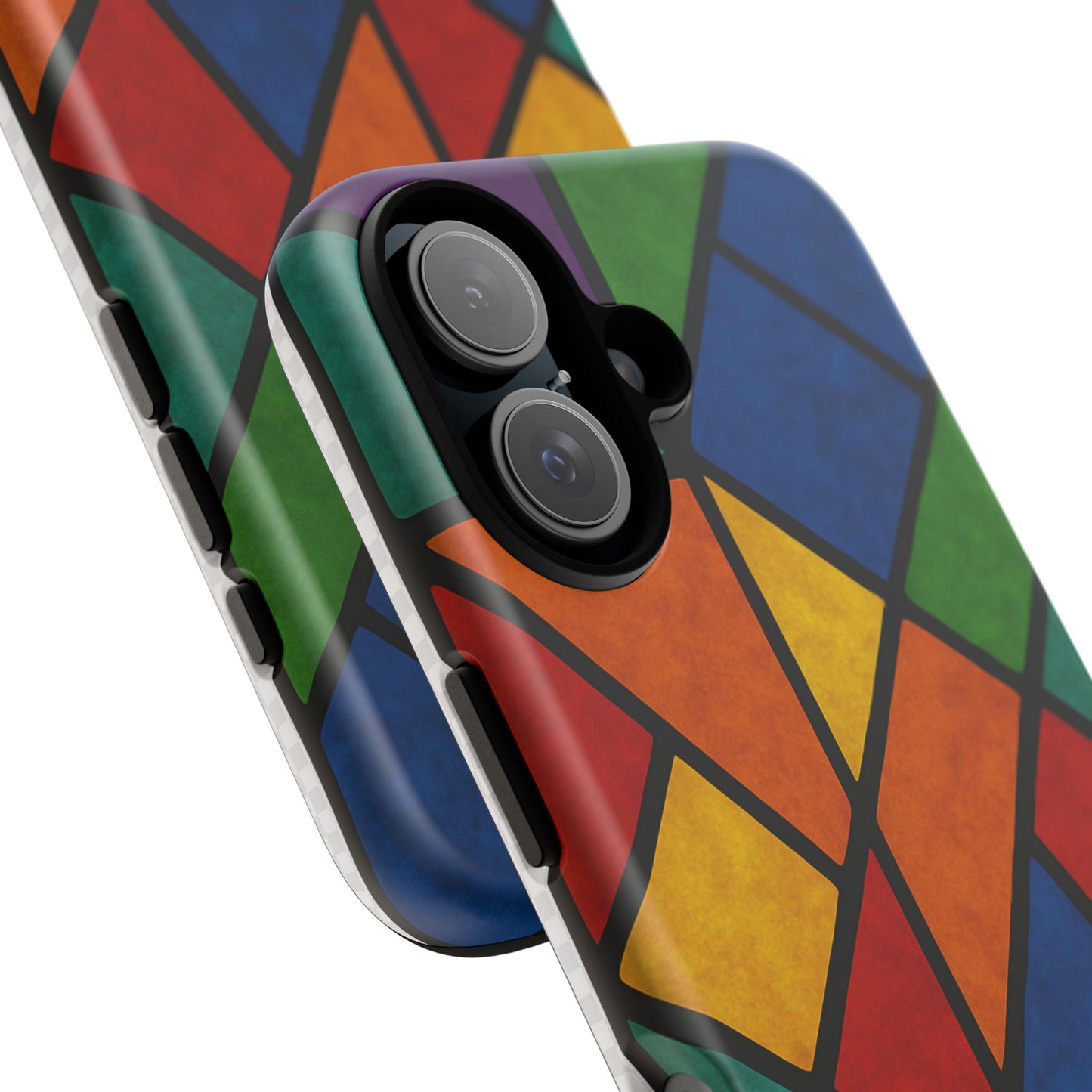 Colorful Phone Case, Stained Glass Pattern, Artistic Phone Cover, Unique Smartphone Protection, Vibrant Gift for All Occasions