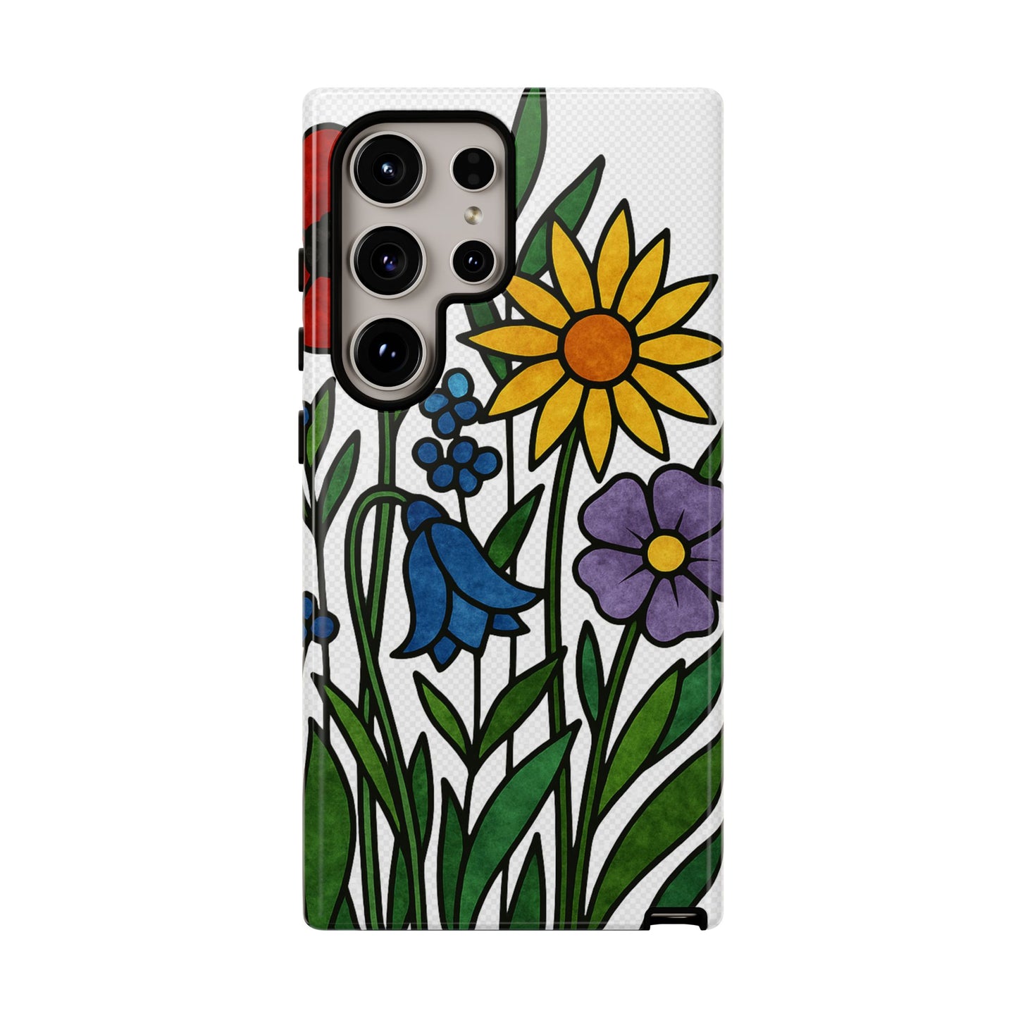 Floral Phone Case, Vibrant Flower Design, Tough Protection, Gift for Nature Lovers, Spring Decor