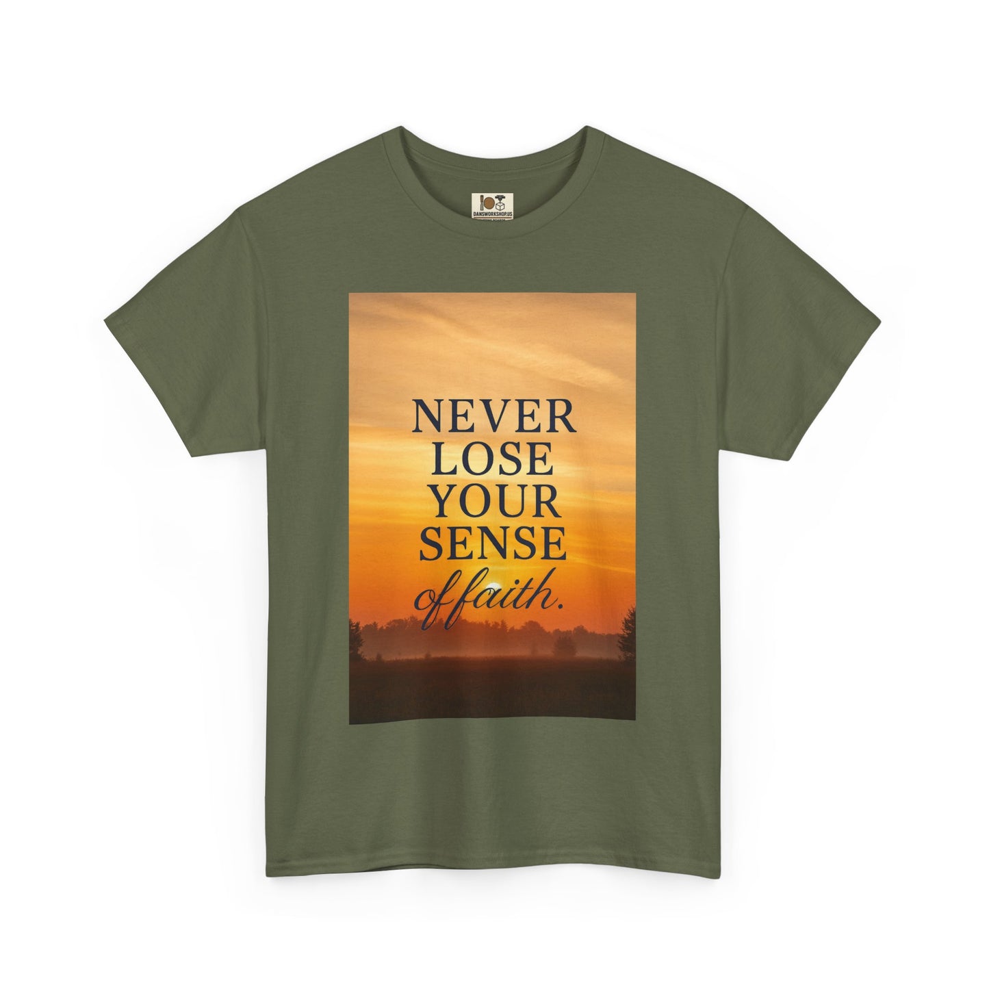 Inspirational Faith Tee, Unisex Heavy Cotton Tee for Daily Wear, Motivational Gift, Faith-Based Apparel, Spiritual Inspiration Shirt