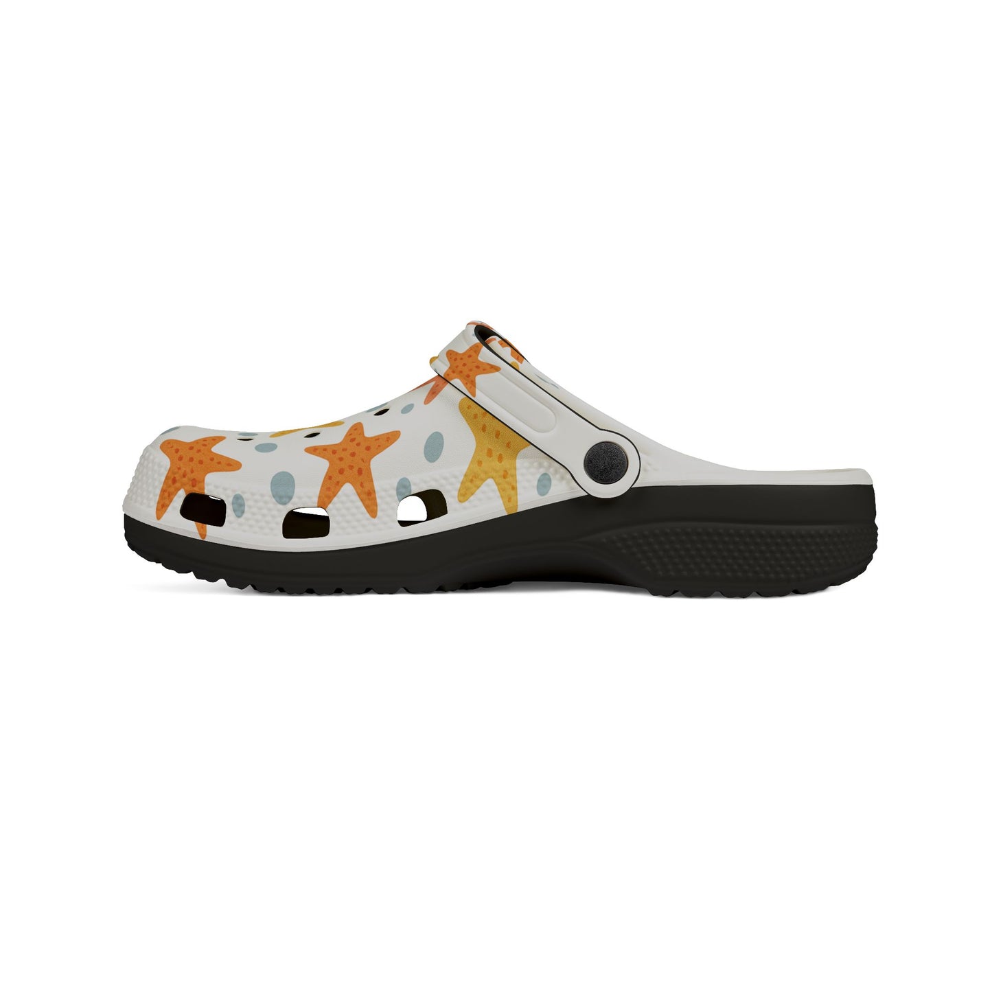 Colorful Starfish EVA Foam Clogs, Summer Footwear, Beach Shoes, Comfortable Garden Clogs, Fun Poolside Slip-Ons