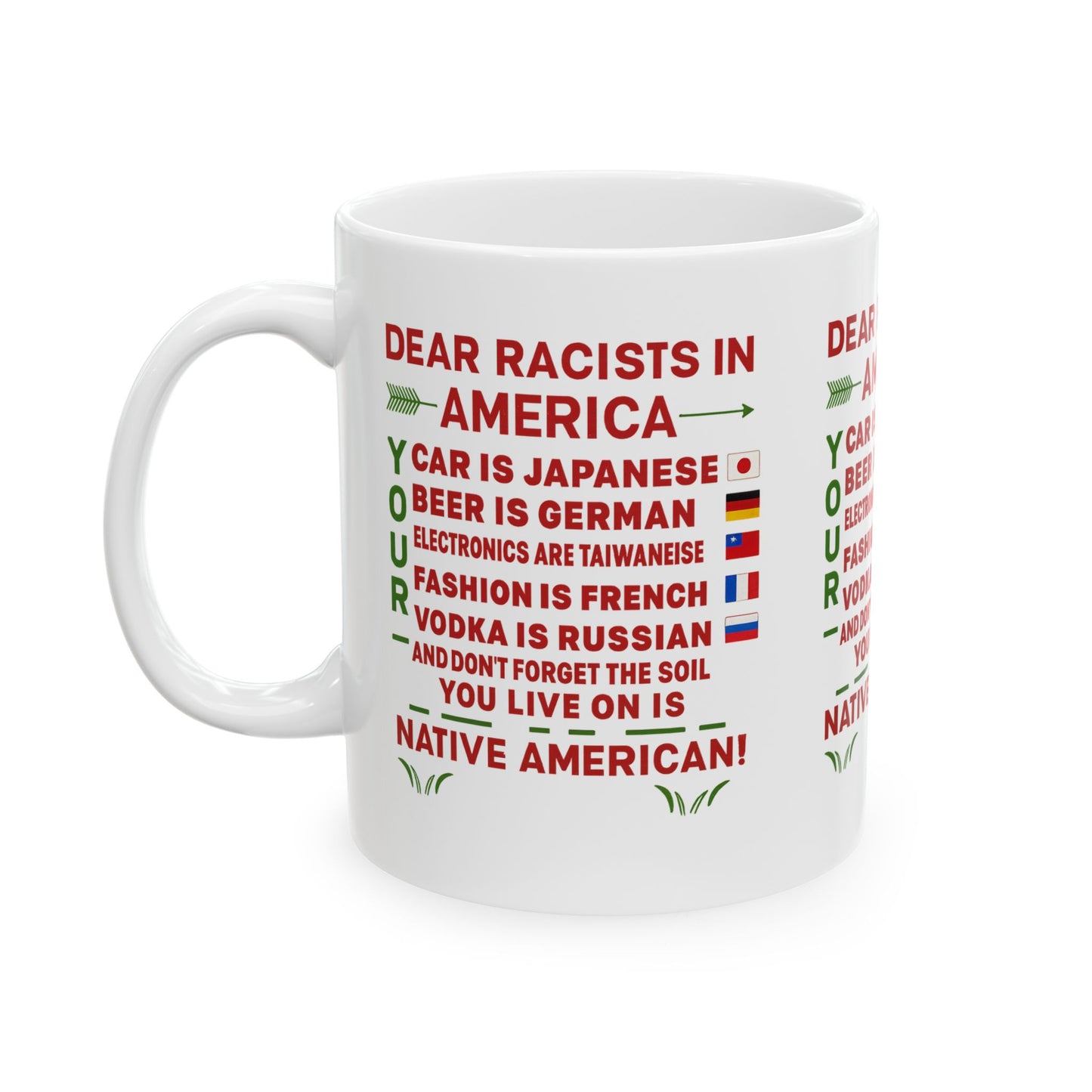 Inclusive Message Ceramic Mug | Protest Coffee Cup, Political Gift, Activism Drinkware, Social Justice Mug, Cultural Awareness
