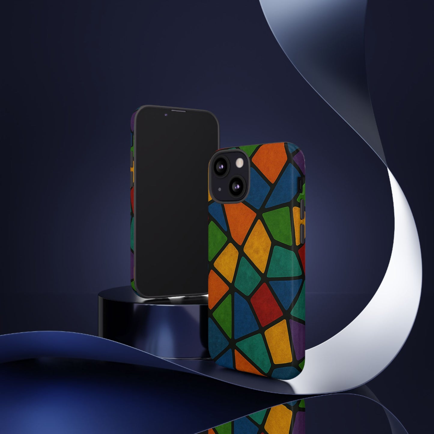 Colorful Mosaic Phone Case, Tough Cell Phone Cover, Vibrant Smartphone Protector, Unique Gift for Weddings, Birthday, Holidays