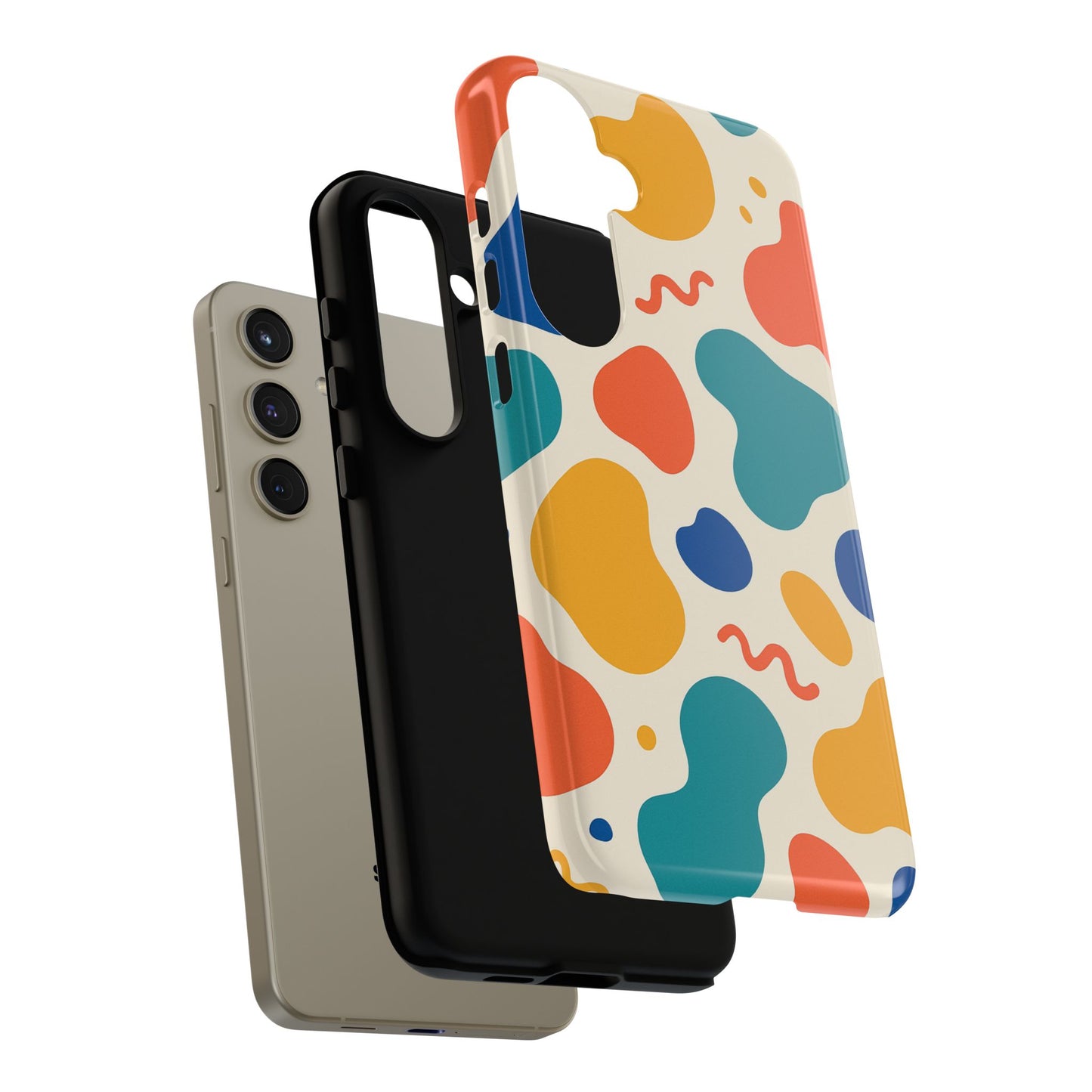 Colorful Phone Case with Abstract Design, Stylish Phone Cover, Trendy Tech Accessory for Her, Unique Gift Idea, Fun Patterned Case