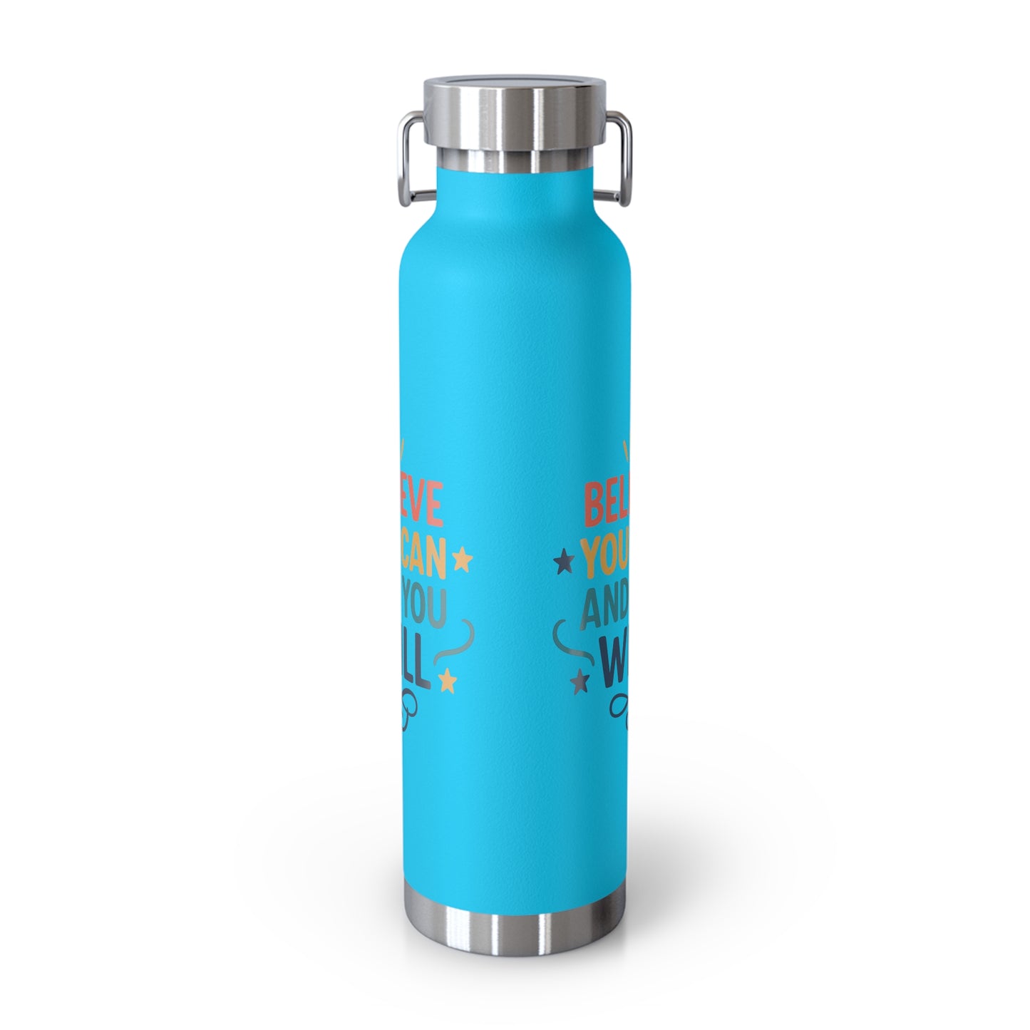 Inspirational Water Bottle, Motivational Travel Mug, Believe You Can Drinkware, Fitness Gifts, Personal Affirmation Bottle