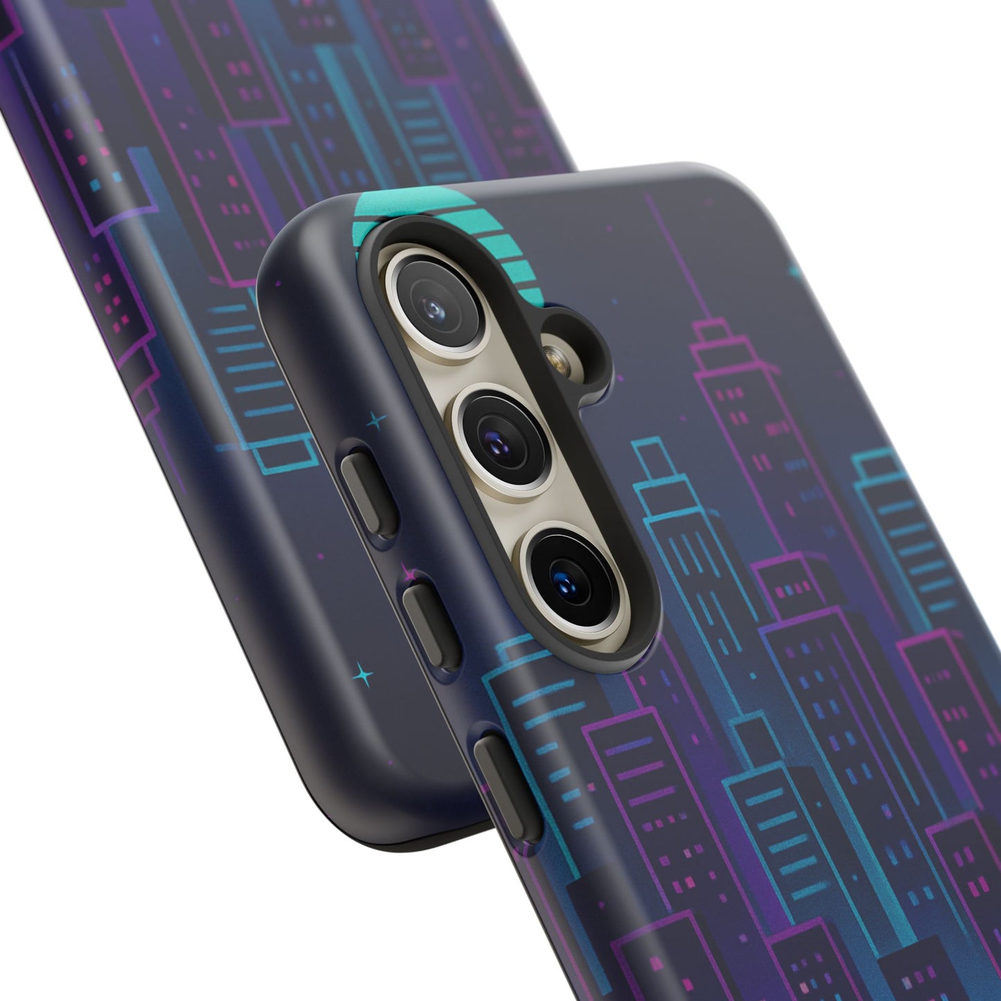 Cityscape Phone Case, Tough Cases, Urban Style, Nighttime Vibe, Phone Cover, Gift for City Lovers, Modern Design