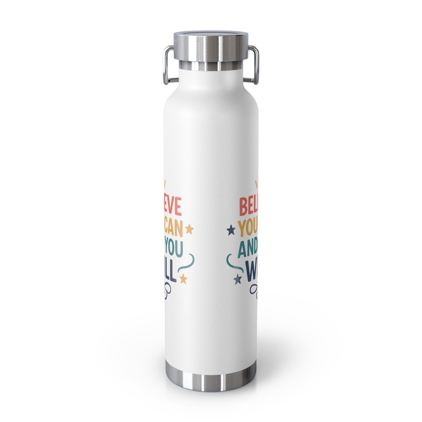 Inspirational Water Bottle, Motivational Travel Mug, Believe You Can Drinkware, Fitness Gifts, Personal Affirmation Bottle