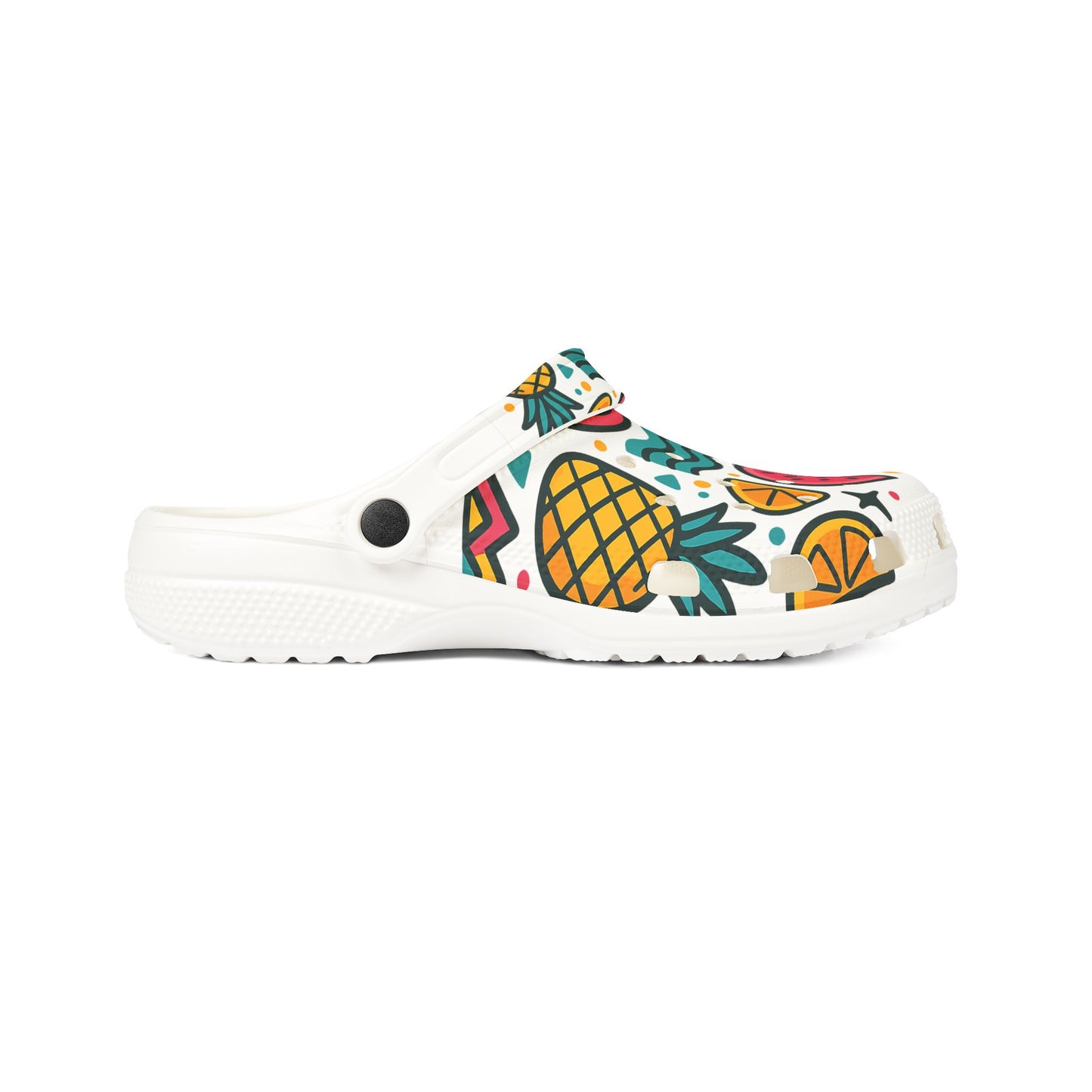 Tropical Pattern EVA Foam Shoes, Fun Water Shoes, Summer Footwear, Beach Ready Clogs, Colorful Slip-ons, Vibrant Casual Shoes