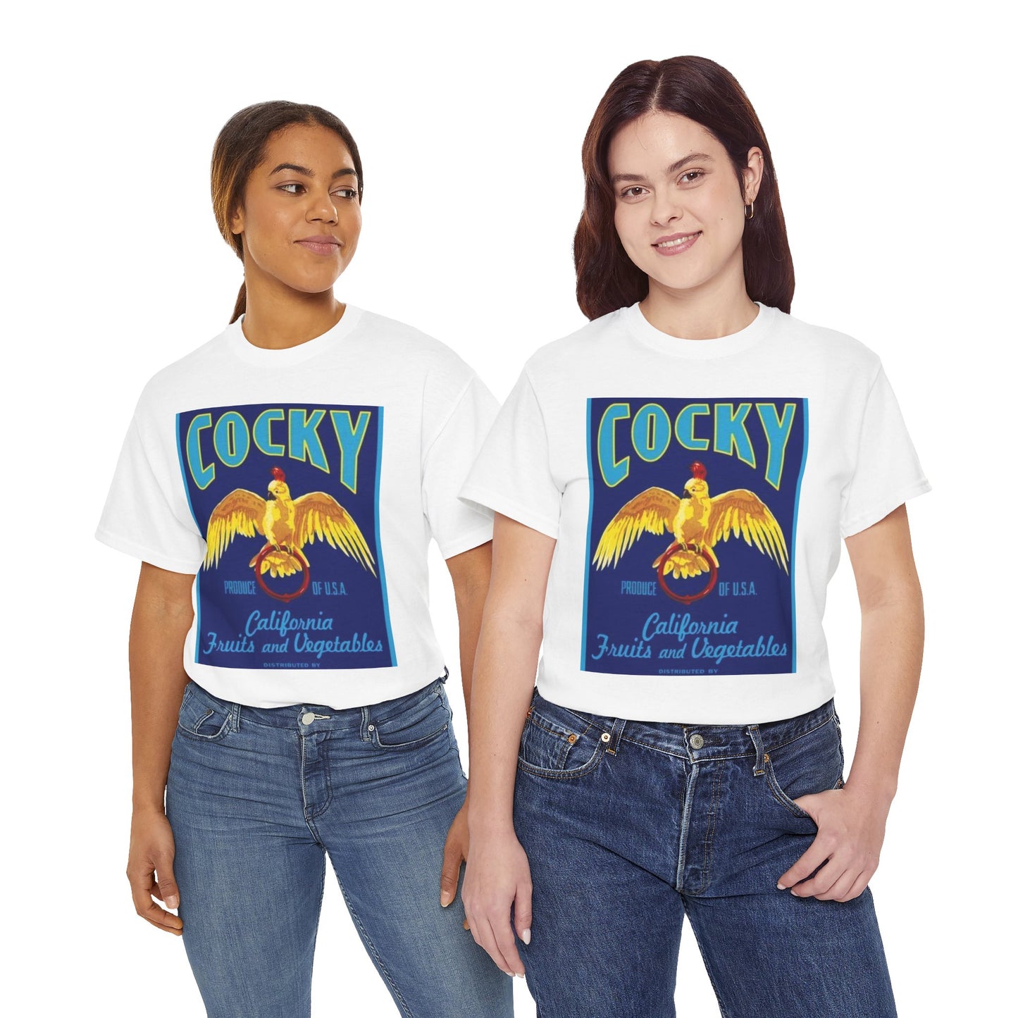 Vintage-Inspired Cocky Tee, Retro Graphic Tee, Casual Unisex Shirt, Gift for Bird Lovers, Summer Style Top, Nostalgic Clothes