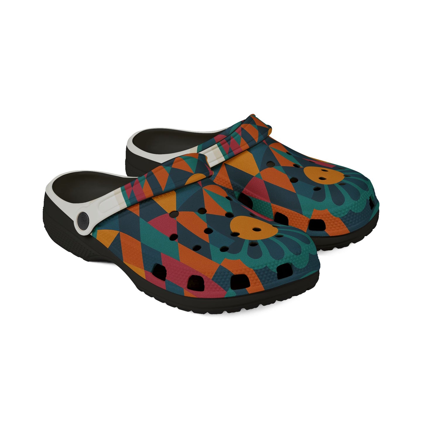 Vibrant Patterned Clogs - Fun EVA Foam Shoes for Comfort and Style, Summer Footwear, Festival Shoes, Colorful Garden Clogs, Unique Slide Ons