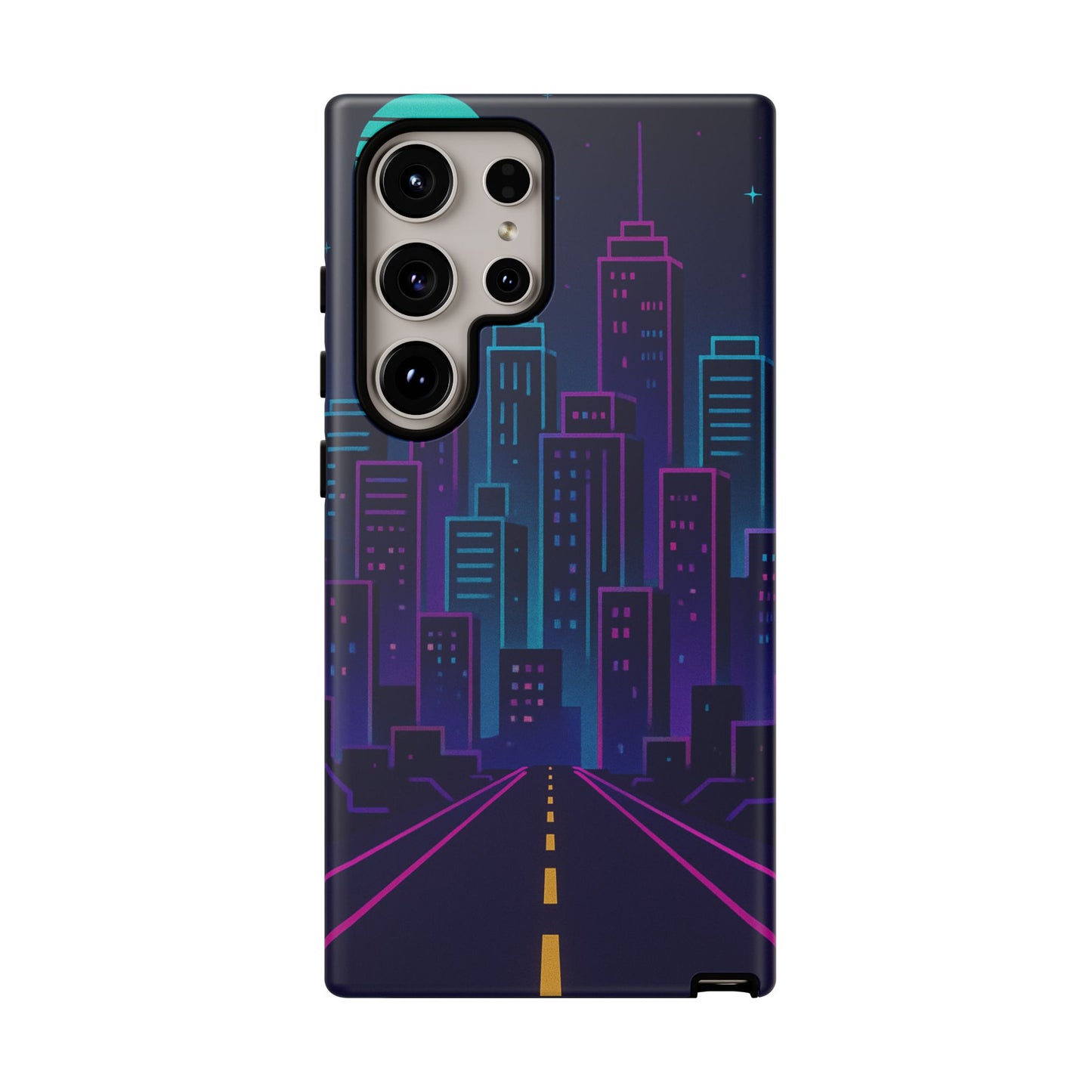 Cityscape Phone Case, Tough Cases, Urban Style, Nighttime Vibe, Phone Cover, Gift for City Lovers, Modern Design