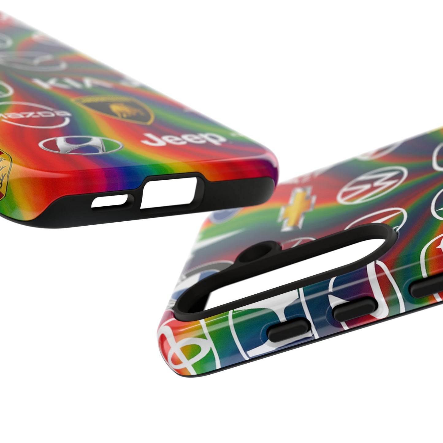 Colorful Car Logos Phone Case - Vibrant Tough Cases for Auto Enthusiasts, Unique Gift for Birthdays, Car Events, and Holidays
