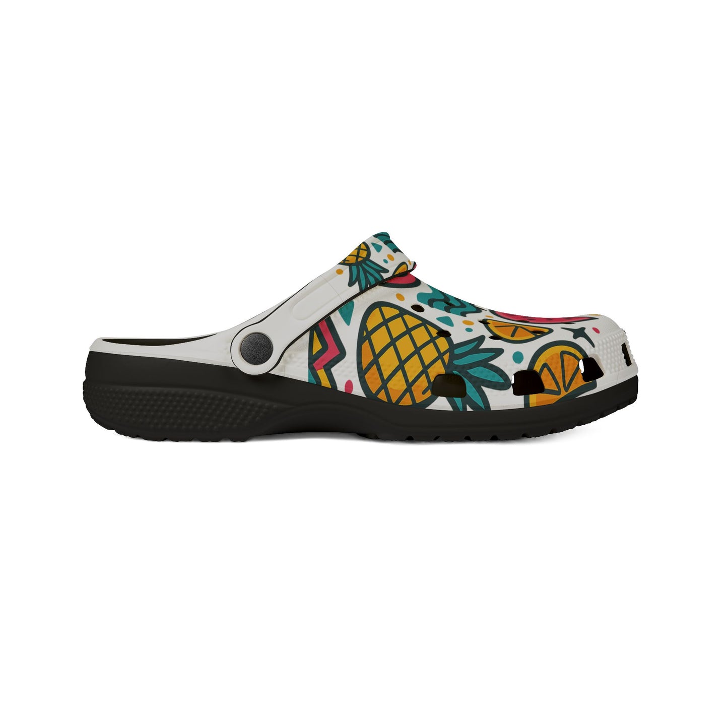 Tropical Pattern EVA Foam Shoes, Fun Water Shoes, Summer Footwear, Beach Ready Clogs, Colorful Slip-ons, Vibrant Casual Shoes