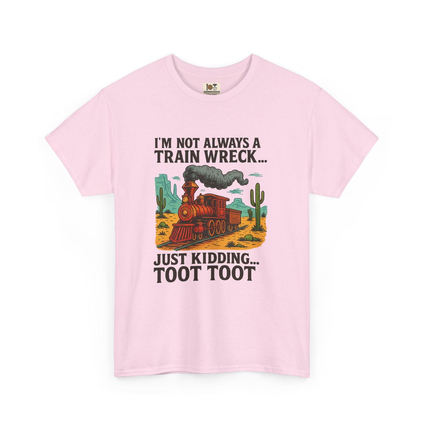 Funny Train Wreck Tee, Humorous T-Shirt, Graphic Cotton Shirt, Funny Gift for Him/Her, Casual Wear