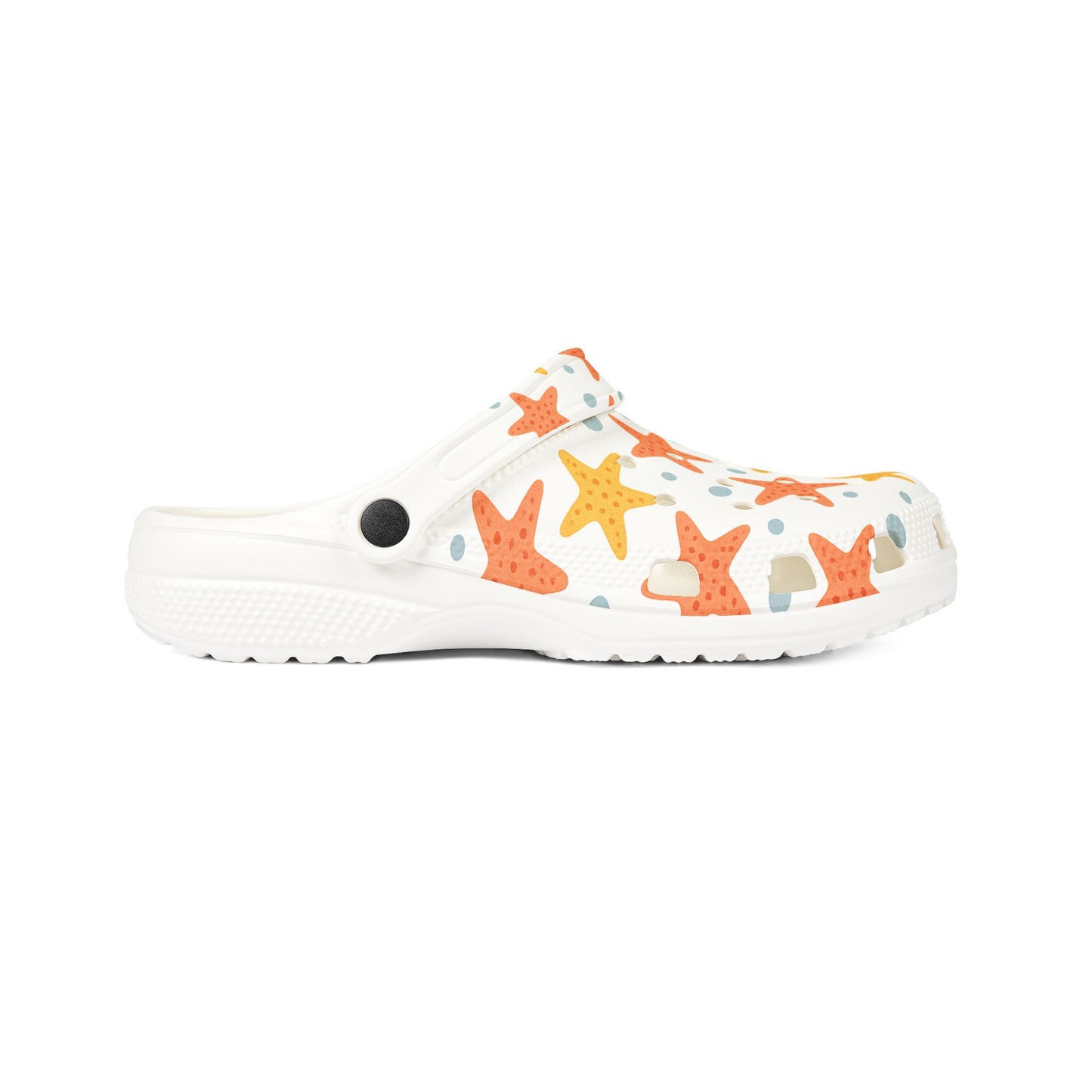 Colorful Starfish EVA Foam Clogs, Summer Footwear, Beach Shoes, Comfortable Garden Clogs, Fun Poolside Slip-Ons