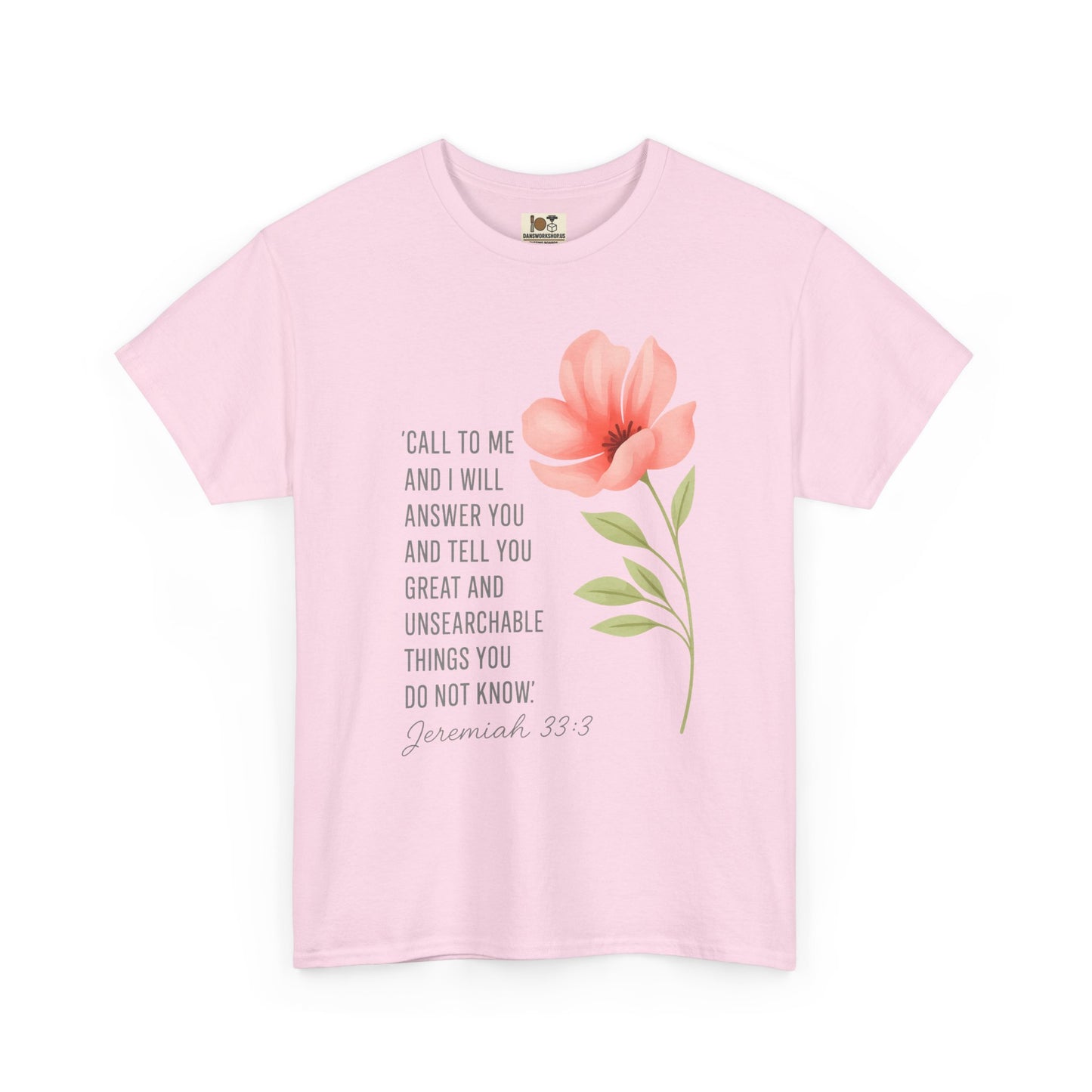 Faith-Inspired Floral Tee, Inspirational T-Shirt, Jeremiah Quote Shirt, Unisex Motivational Cotton Tee, Thoughtful Gift for Her