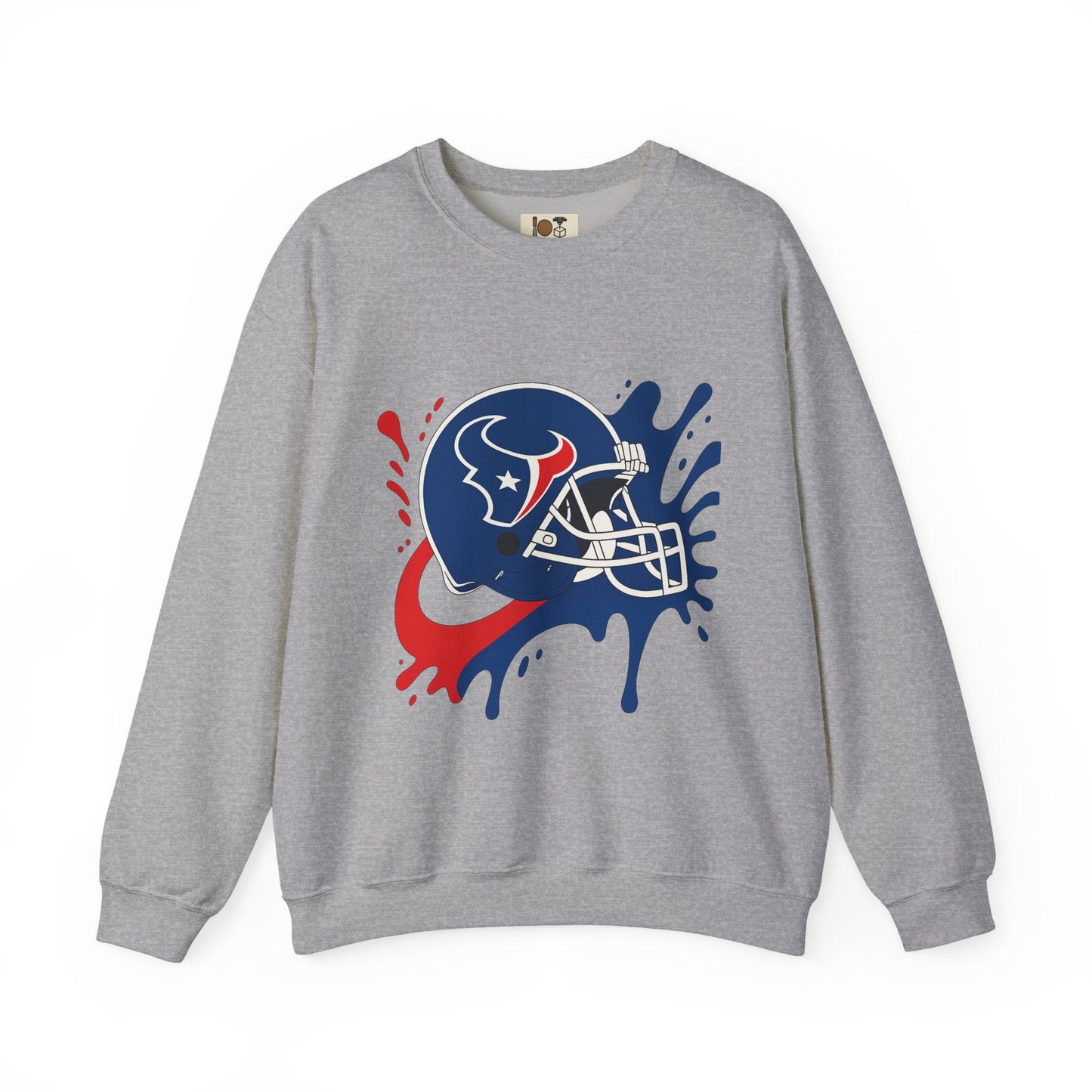 Sporty Splash Crewneck Sweatshirt - Perfect for Game Day, Football Fan Gear, Casual Style, Unisex Apparel, Gift for Sports Lovers