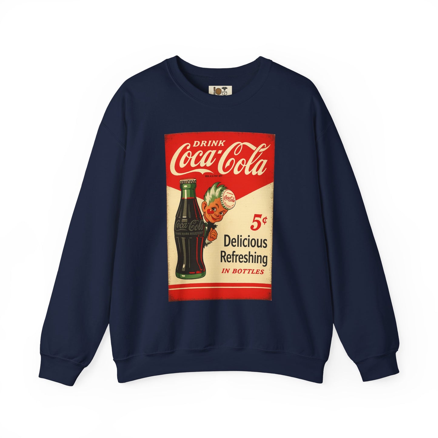 Vintage Coca-Cola Crewneck Sweatshirt, Retro Style Apparel, Trendy Vintage Clothing, Ideal for Gifts and Gatherings, Classic Cafe Fashion