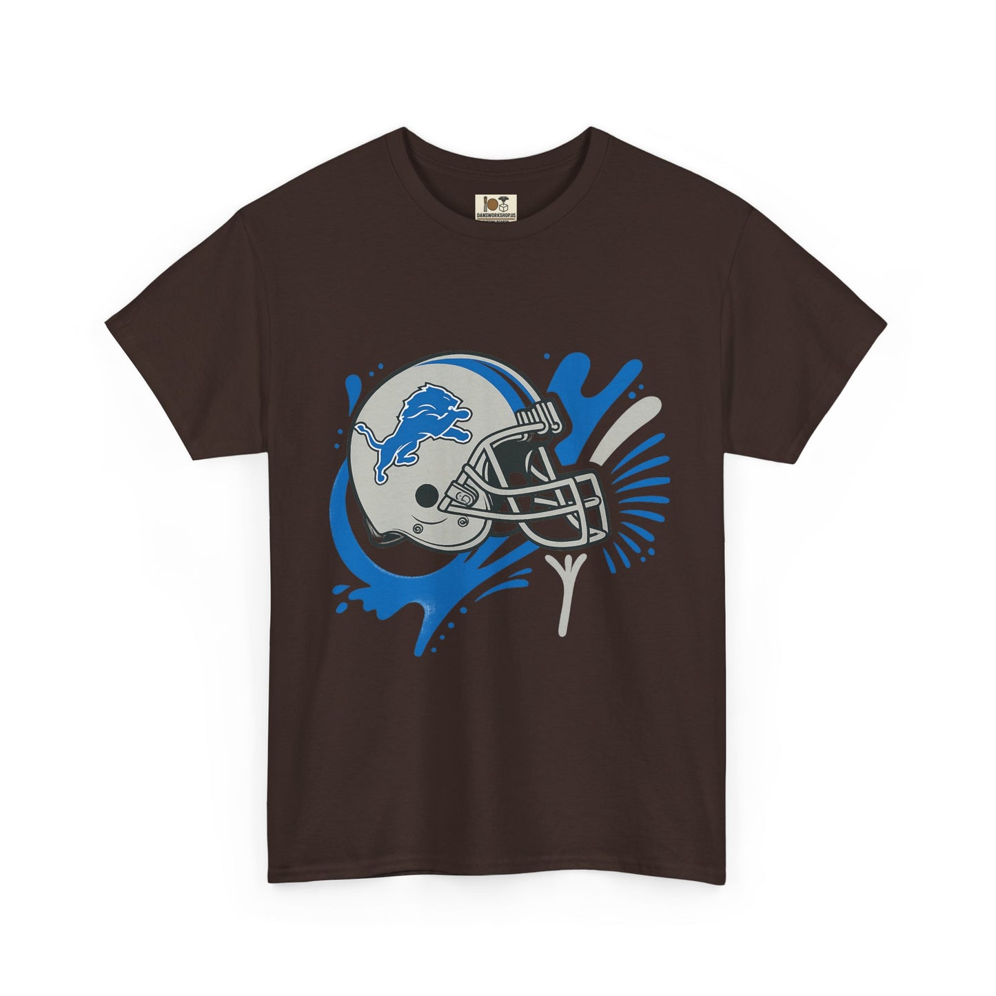 Detroit Lions Fan Heavy Cotton Tee, Sports Apparel, Gift for Gamers, Casual Wear, Team Spirit Shirt