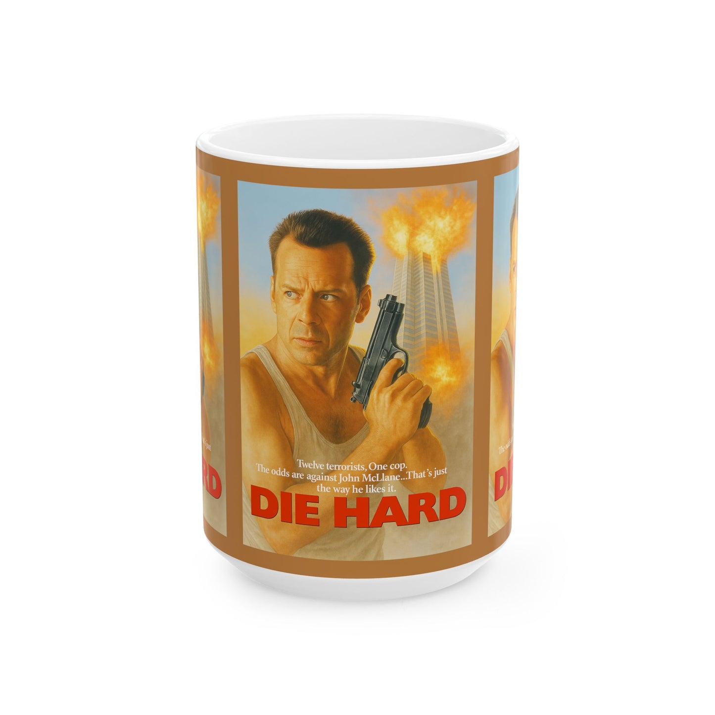 Die Hard Ceramic Mug - Retro Movie Gift, Coffee Lover's Mug, Unique Kitchen Decor, Die Hard Fan Gift, Pop Culture Collectible