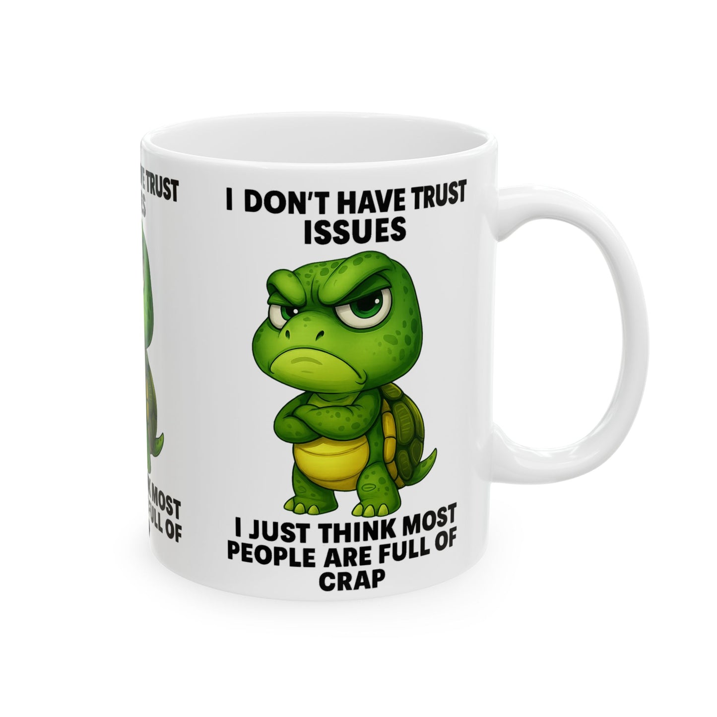 Funny Trust Issues Ceramic Mug, Quirky Coffee Cup for Humor Lovers, Gift for Friends, Office Mug, 11oz/15oz Options