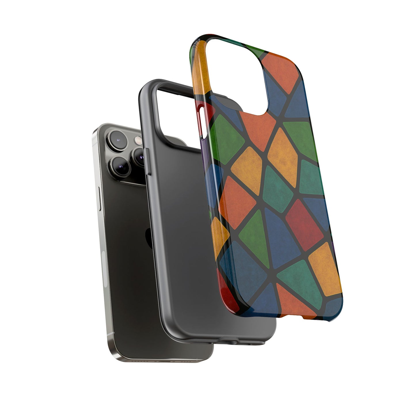 Colorful Mosaic Phone Case, Tough Cell Phone Cover, Vibrant Smartphone Protector, Unique Gift for Weddings, Birthday, Holidays