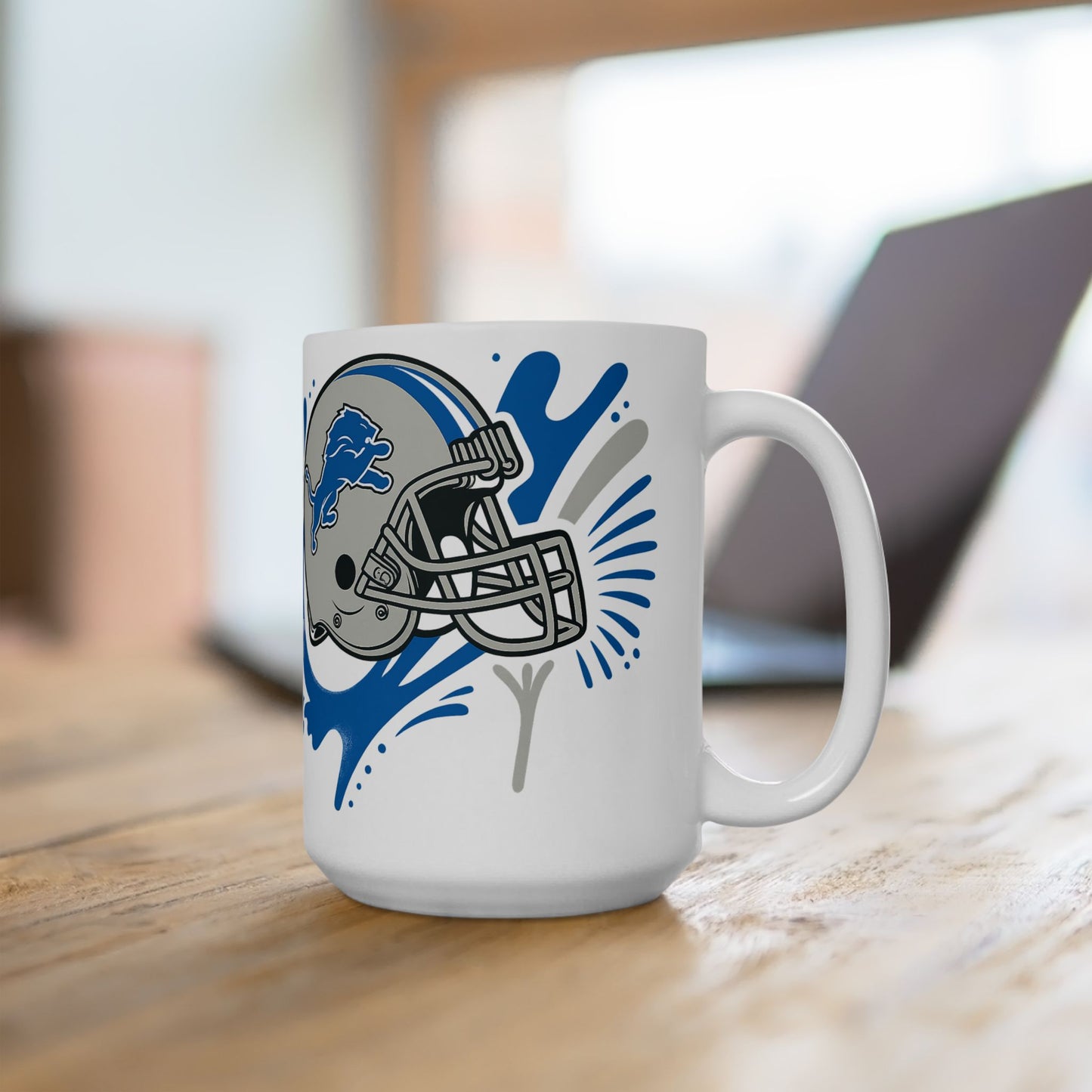 Detroit Lions Ceramic Mug - Perfect for Game Day, Gifts for Fans, NFL Decor, Tailgate Essentials, Sports Collectibles