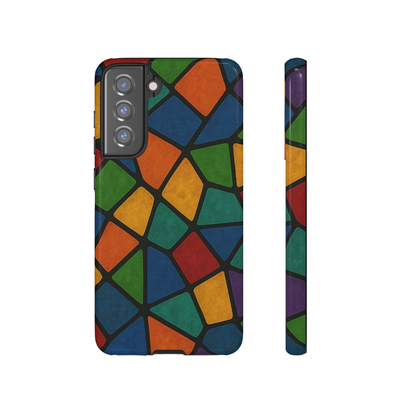Colorful Mosaic Phone Case, Tough Cell Phone Cover, Vibrant Smartphone Protector, Unique Gift for Weddings, Birthday, Holidays