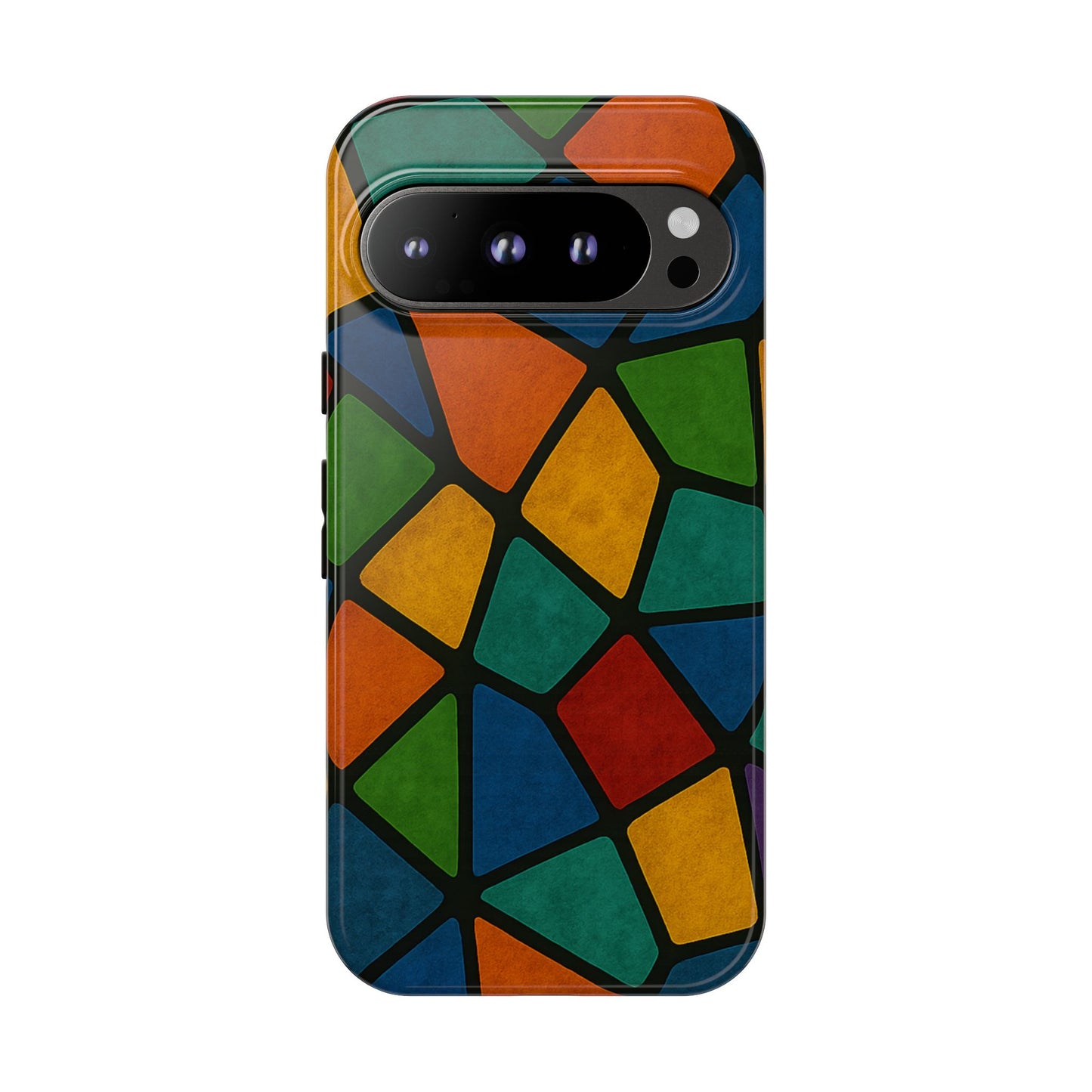 Colorful Mosaic Phone Case, Tough Cell Phone Cover, Vibrant Smartphone Protector, Unique Gift for Weddings, Birthday, Holidays