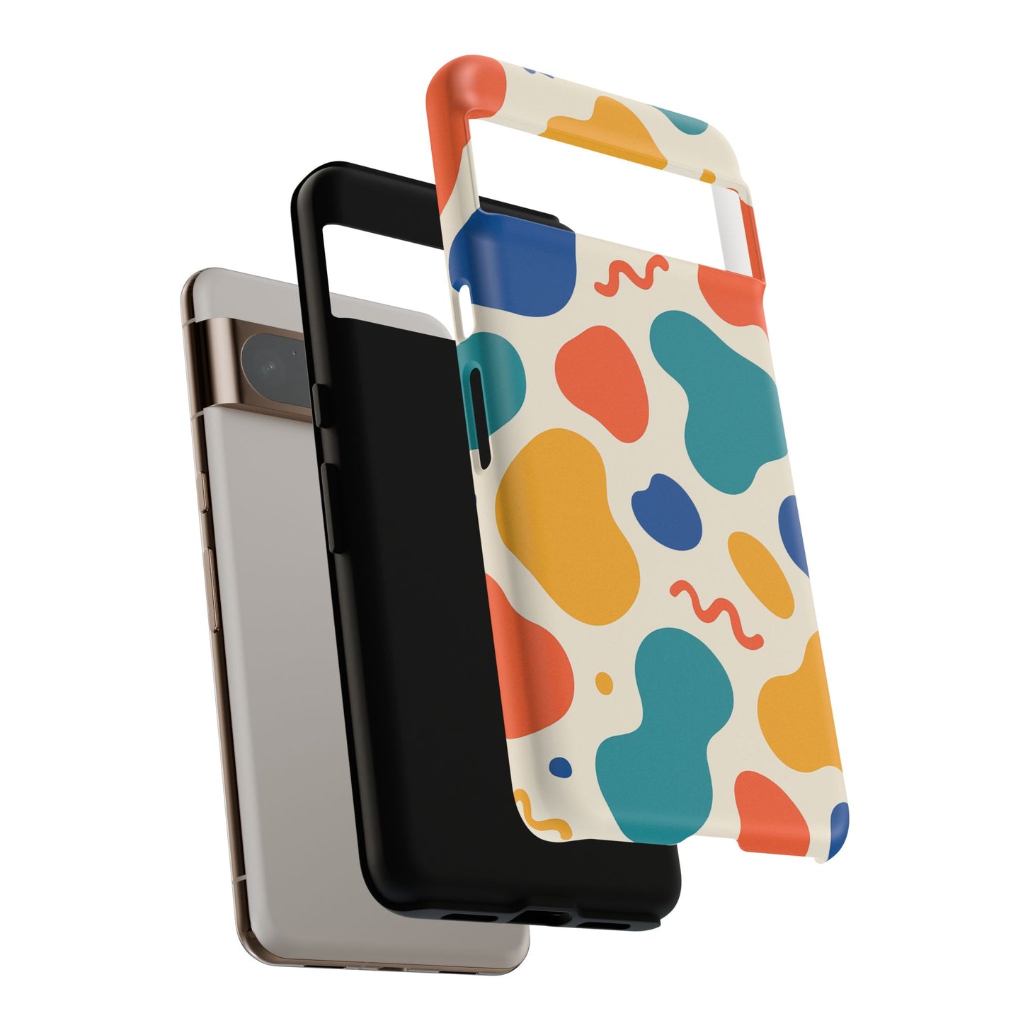 Colorful Phone Case with Abstract Design, Stylish Phone Cover, Trendy Tech Accessory for Her, Unique Gift Idea, Fun Patterned Case