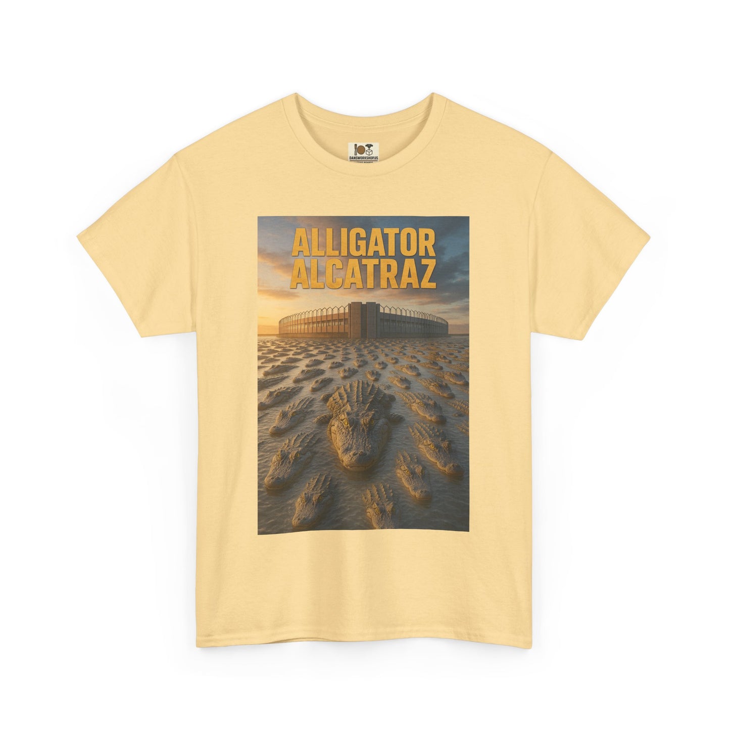 Vintage Alligator Alcatraz Tee, Retro Graphic T-Shirt, Unisex Cotton Shirt, Animal Lover Gift, Fun Statement Tee