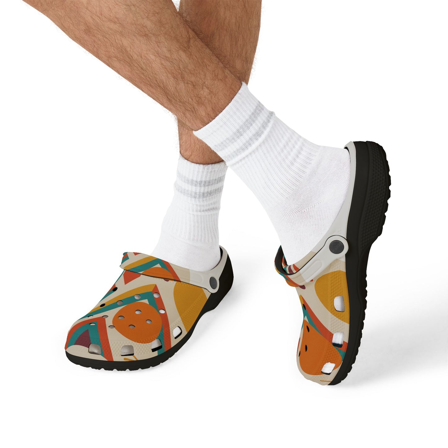 Vibrant EVA Foam Rubber Clogs, Fun Slip-On Shoes, Colorful Patterned Footwear, Casual Summer Shoes, Unique Garden Clogs
