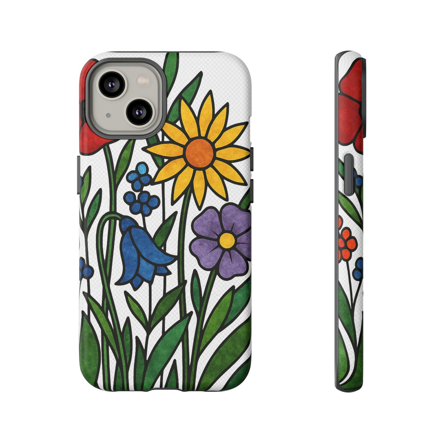 Floral Phone Case, Vibrant Flower Design, Tough Protection, Gift for Nature Lovers, Spring Decor