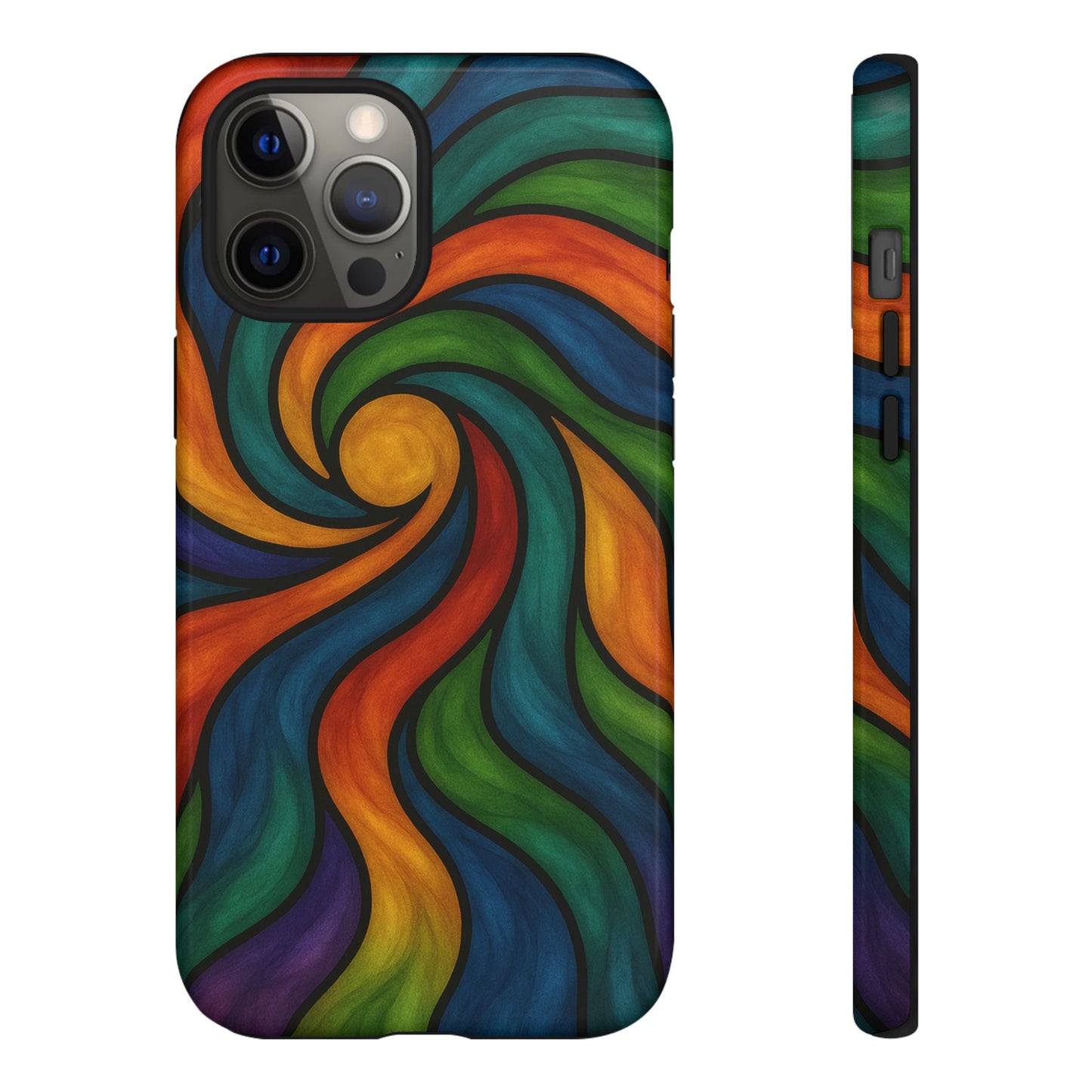 Colorful Swirl Phone Case | Tough Cases, Vibrant Design, Gift for Art Lovers, Funky Case, Unique Phone Accessories