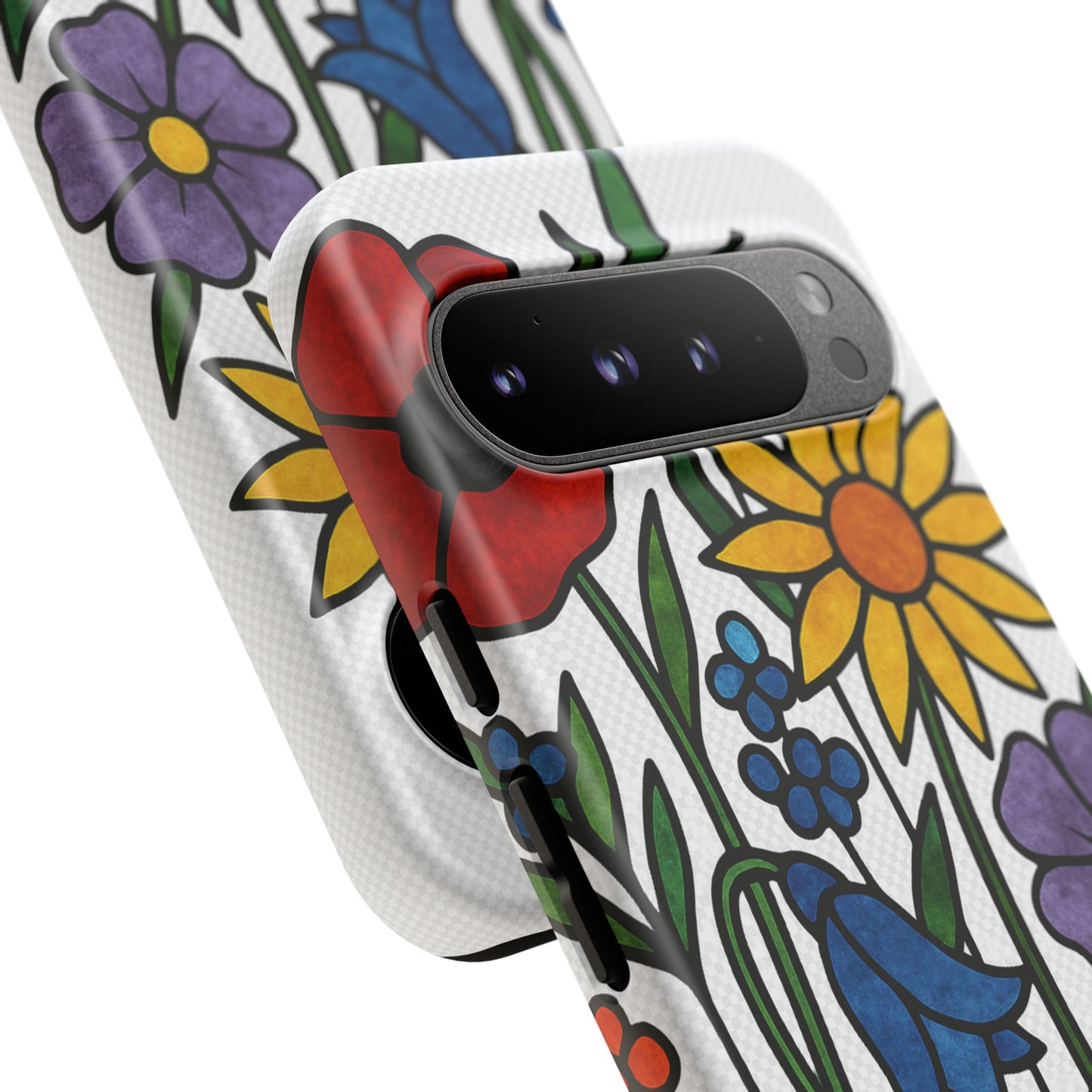 Floral Phone Case, Vibrant Flower Design, Tough Protection, Gift for Nature Lovers, Spring Decor