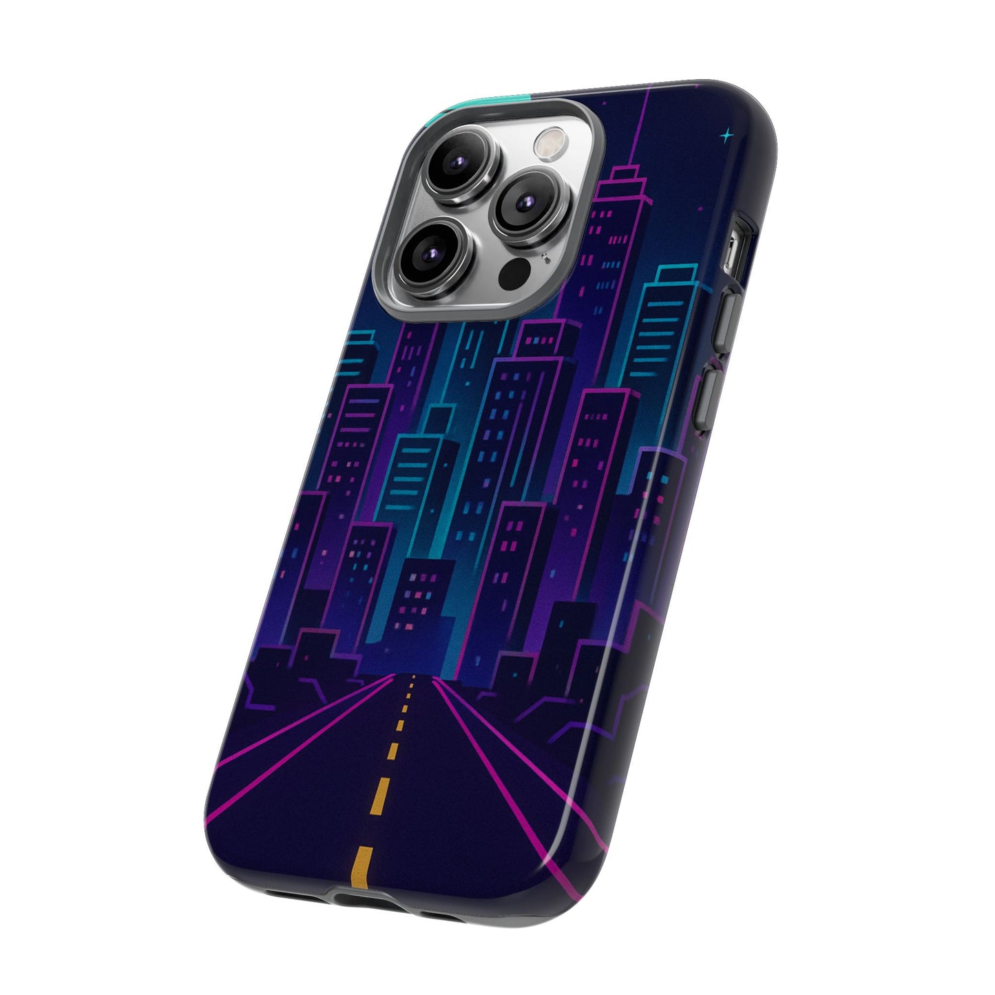 Cityscape Phone Case, Tough Cases, Urban Style, Nighttime Vibe, Phone Cover, Gift for City Lovers, Modern Design