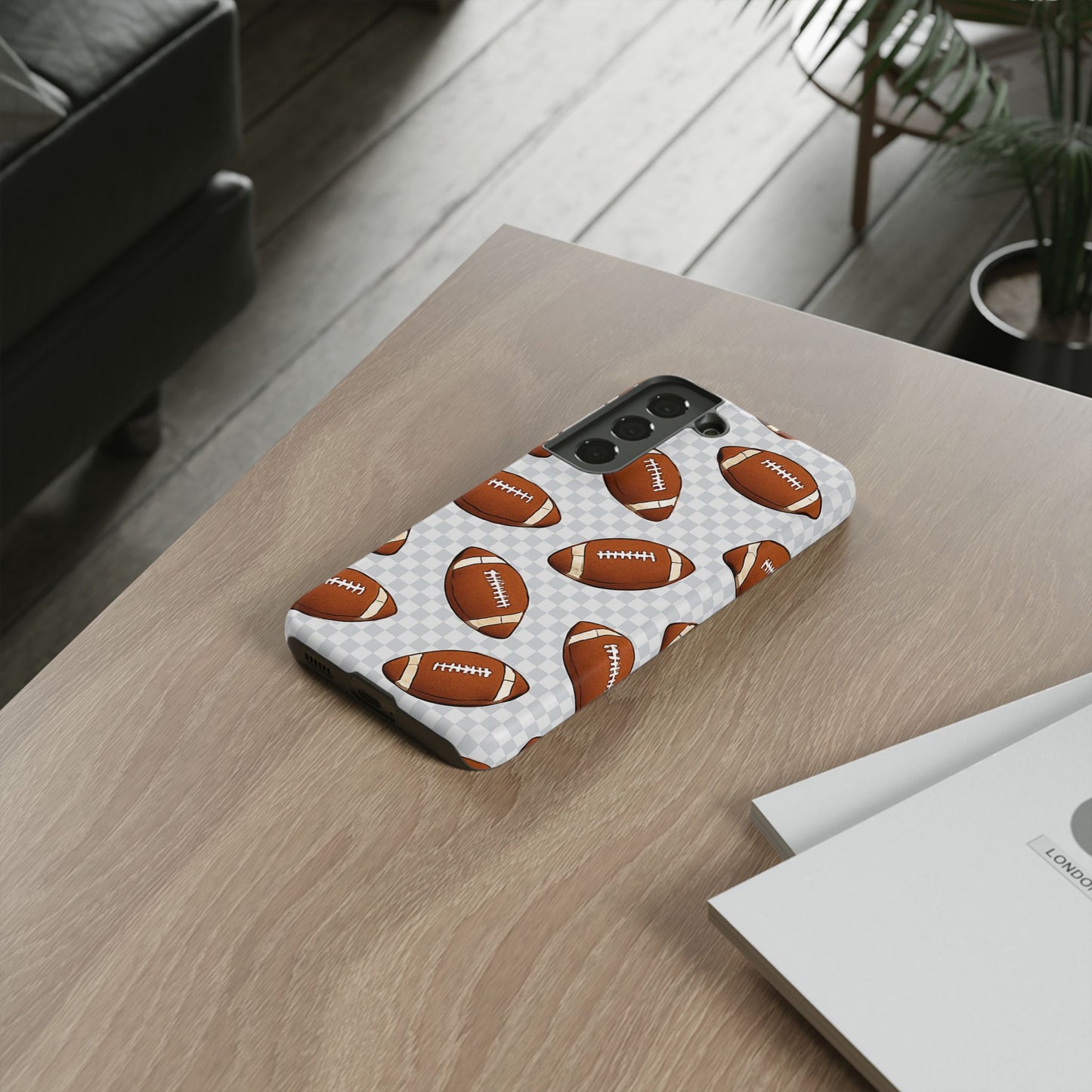 Football Phone Case, Tough Cases for Sports Fans, Unique Gift for Football Lovers, Protective Decor, Athletic Accessories