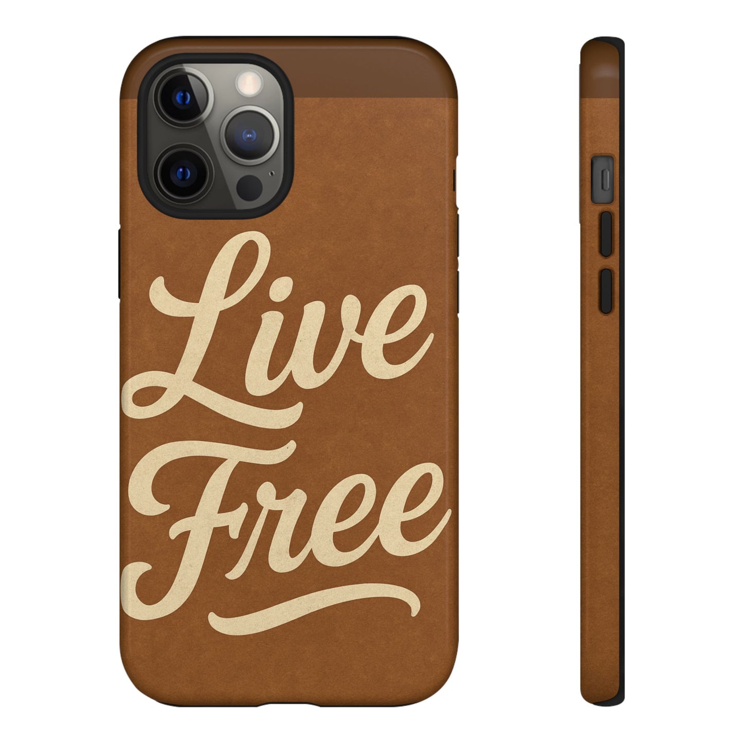 Live Free Phone Case, Tough Cases, Inspirational Phone Accessories, Gift for Adventurers, Customizable Design, Unique Tech Gifts