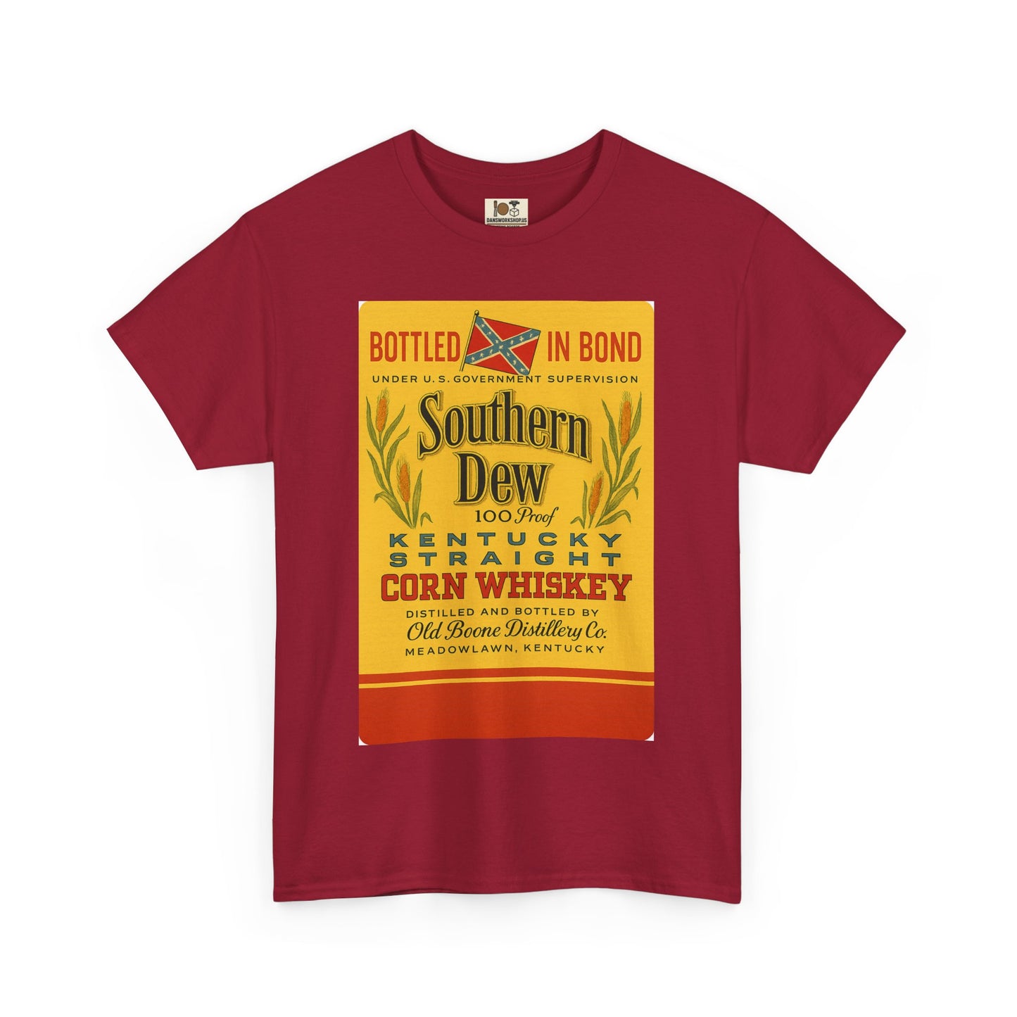 Southern Dew Whiskey Graphic Tee, Vintage Style T-Shirt, Southern Charm Apparel, Gift for Him, Casual Style, Unisex Cotton Tee