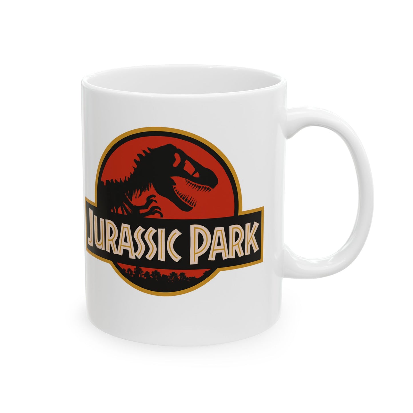 Jurassic Park Ceramic Mug | Dinosaur Coffee Mug | Gifts for Dinosaur Lovers | Movie Merchandise | Unique Kitchen Decor