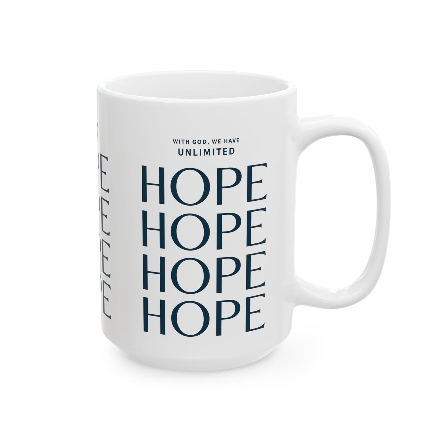 Inspirational Ceramic Mug - Unlimited Hope, Motivational Coffee Cup, Gift for Friends, Faith Mug, Home Decor, Empowering Drinkware