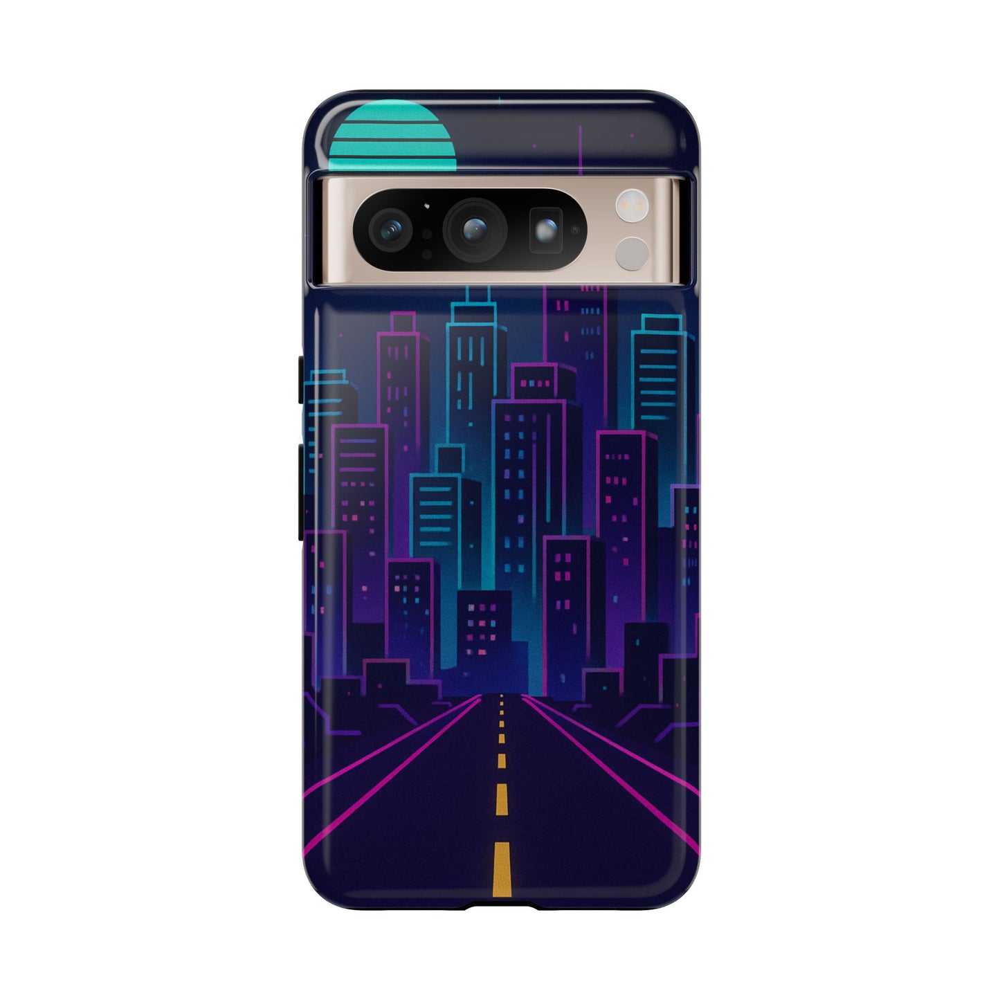 Cityscape Phone Case, Tough Cases, Urban Style, Nighttime Vibe, Phone Cover, Gift for City Lovers, Modern Design