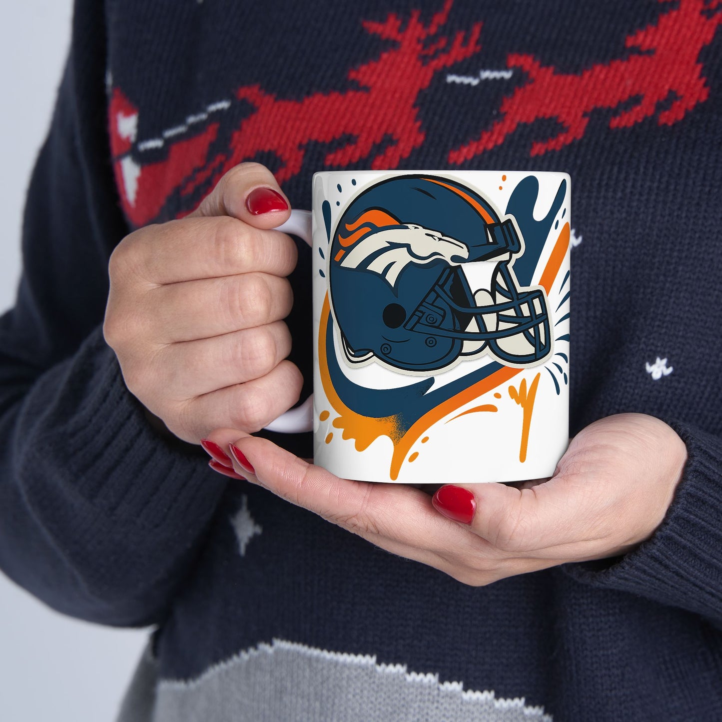 Denver Broncos Sports Ceramic Mug - Perfect for Game Day, NFL Fans, Gift for Him/Her, Team Spirit