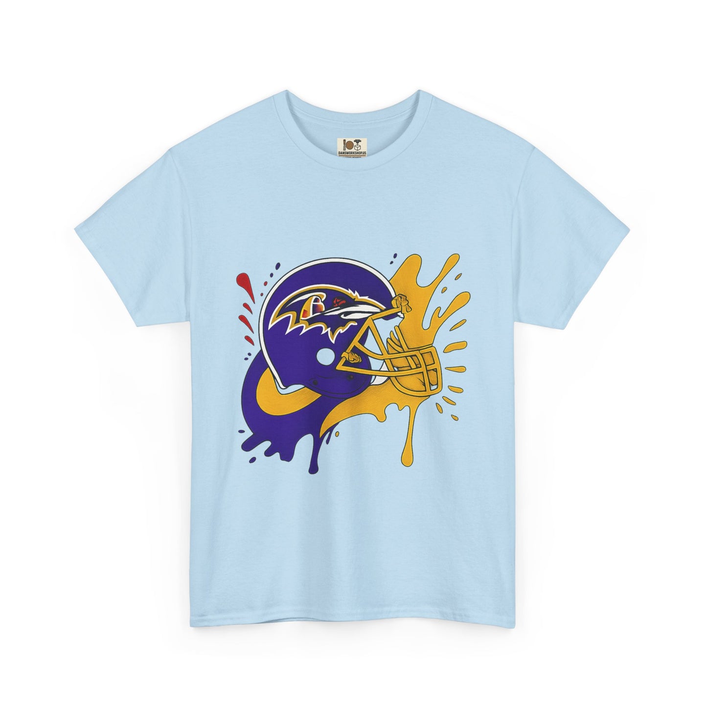 Baltimore Ravens Paint Splash Unisex Heavy Cotton Tee, Sports T-shirt, Football Fan Gift, Game Day Apparel, Team Pride Shirt