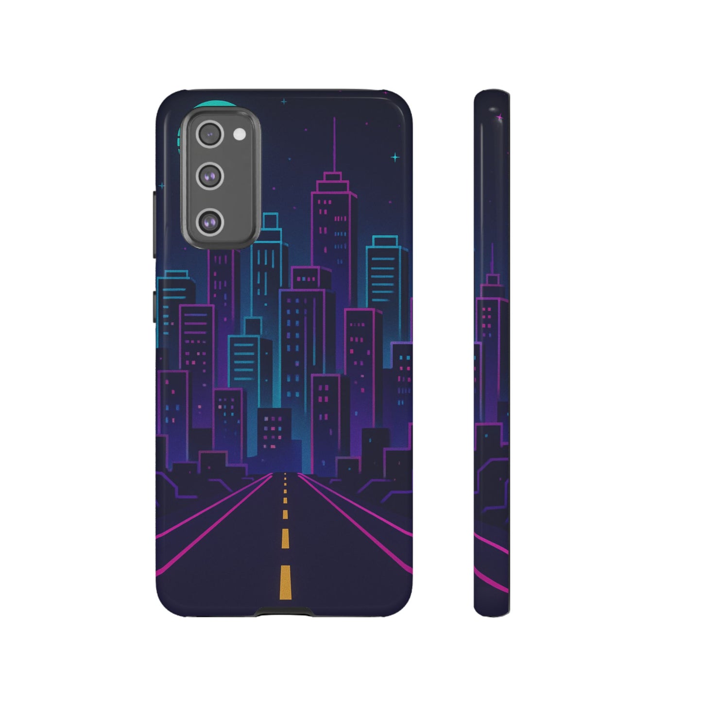 Cityscape Phone Case, Tough Cases, Urban Style, Nighttime Vibe, Phone Cover, Gift for City Lovers, Modern Design