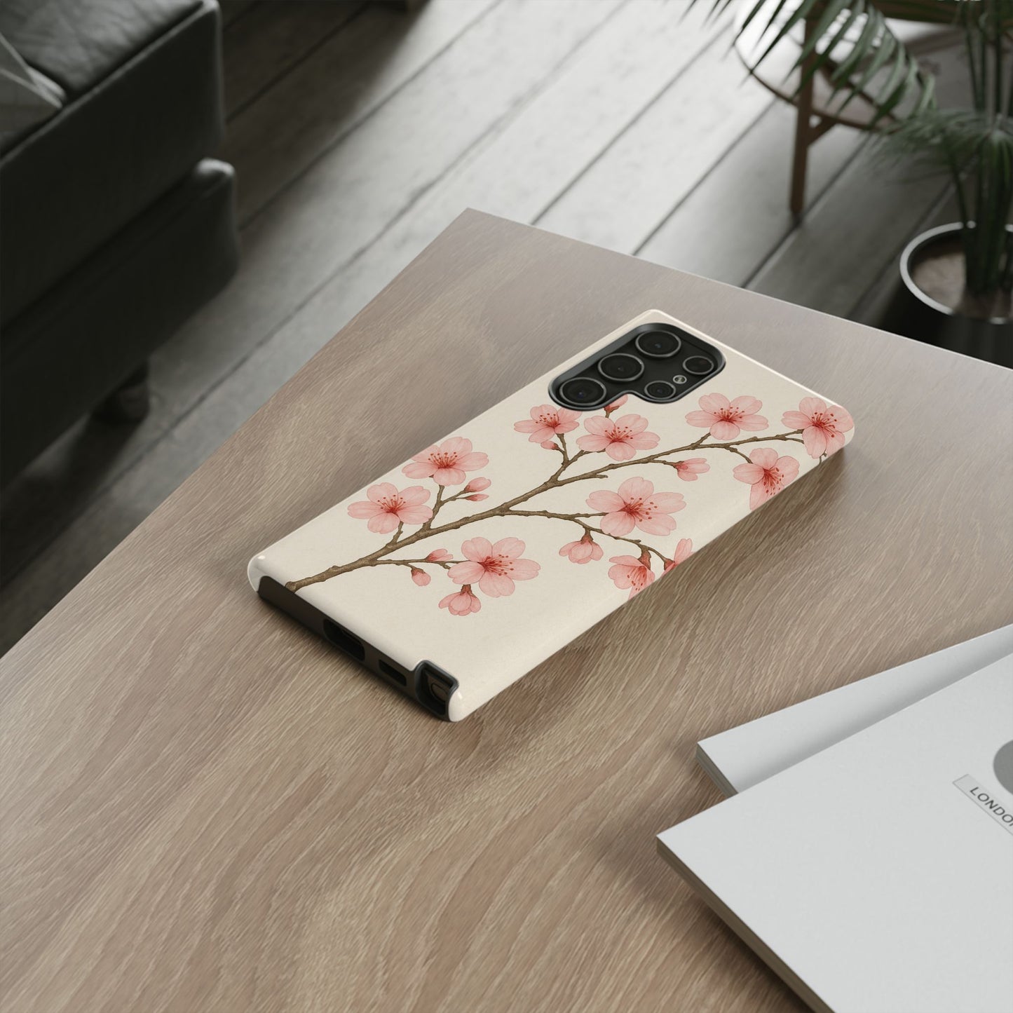 Cherry Blossom Phone Case, Floral Phone Cover, Tough Case for Gifts, Spring Decor, Cute Tech Accessories, Nature Lover's Gift