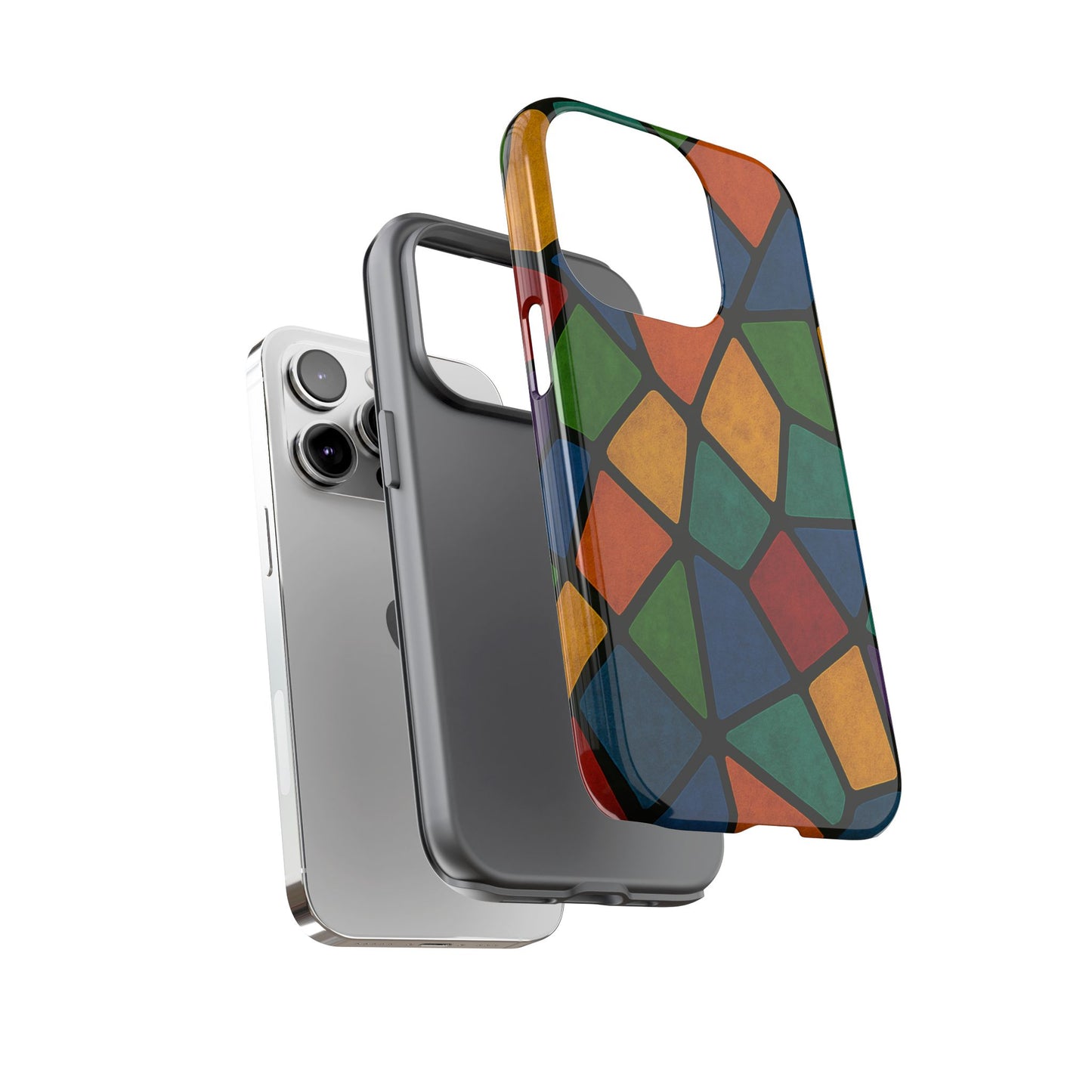 Colorful Mosaic Phone Case, Tough Cell Phone Cover, Vibrant Smartphone Protector, Unique Gift for Weddings, Birthday, Holidays