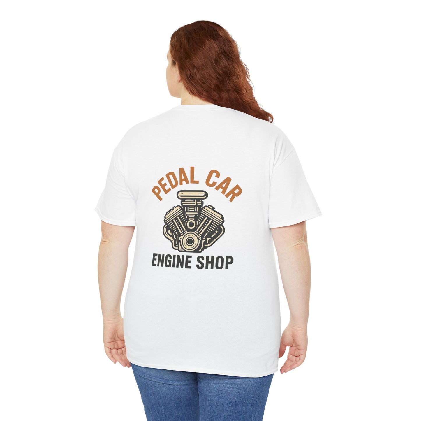 Vintage Pedal Car Engine Shop Tee | Classic Car Lover Gift, Unisex Cotton T-Shirt, Retro Car Enthusiast Apparel, Father's Day Gift