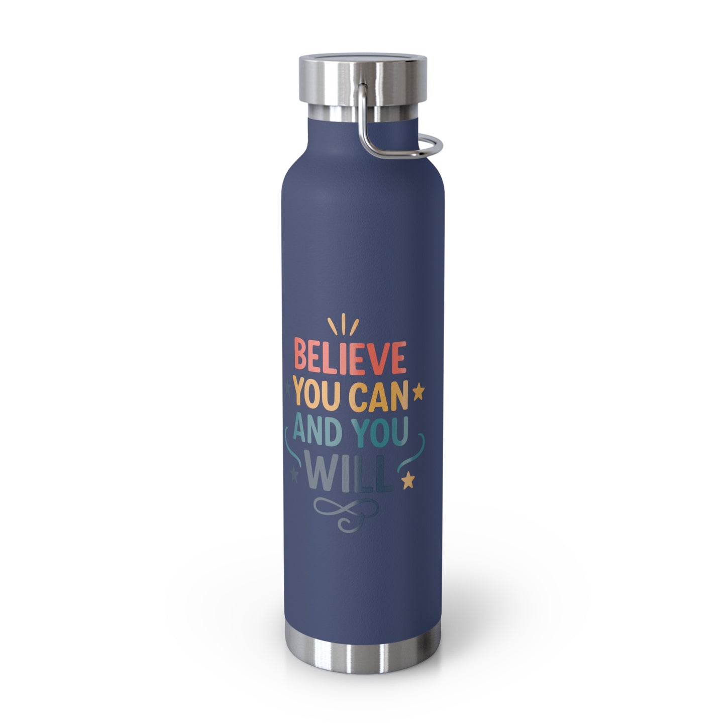 Inspirational Water Bottle, Motivational Travel Mug, Believe You Can Drinkware, Fitness Gifts, Personal Affirmation Bottle